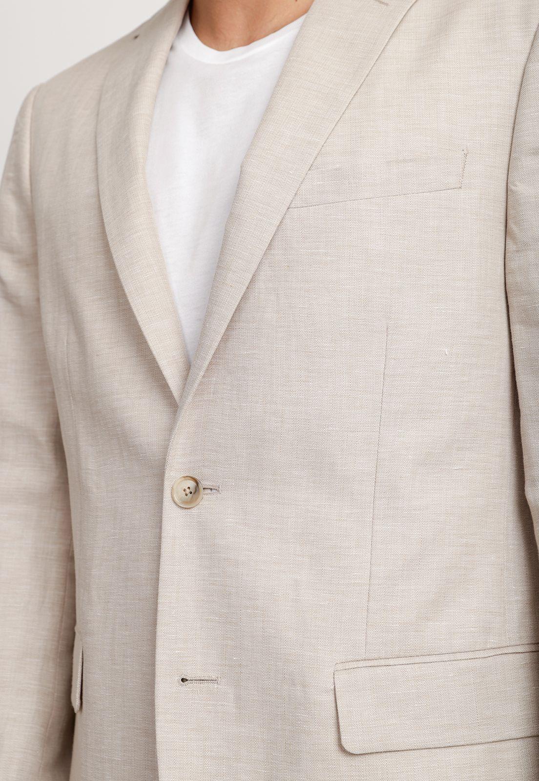 Chaqueta Formal Hombre Lino Natural-2