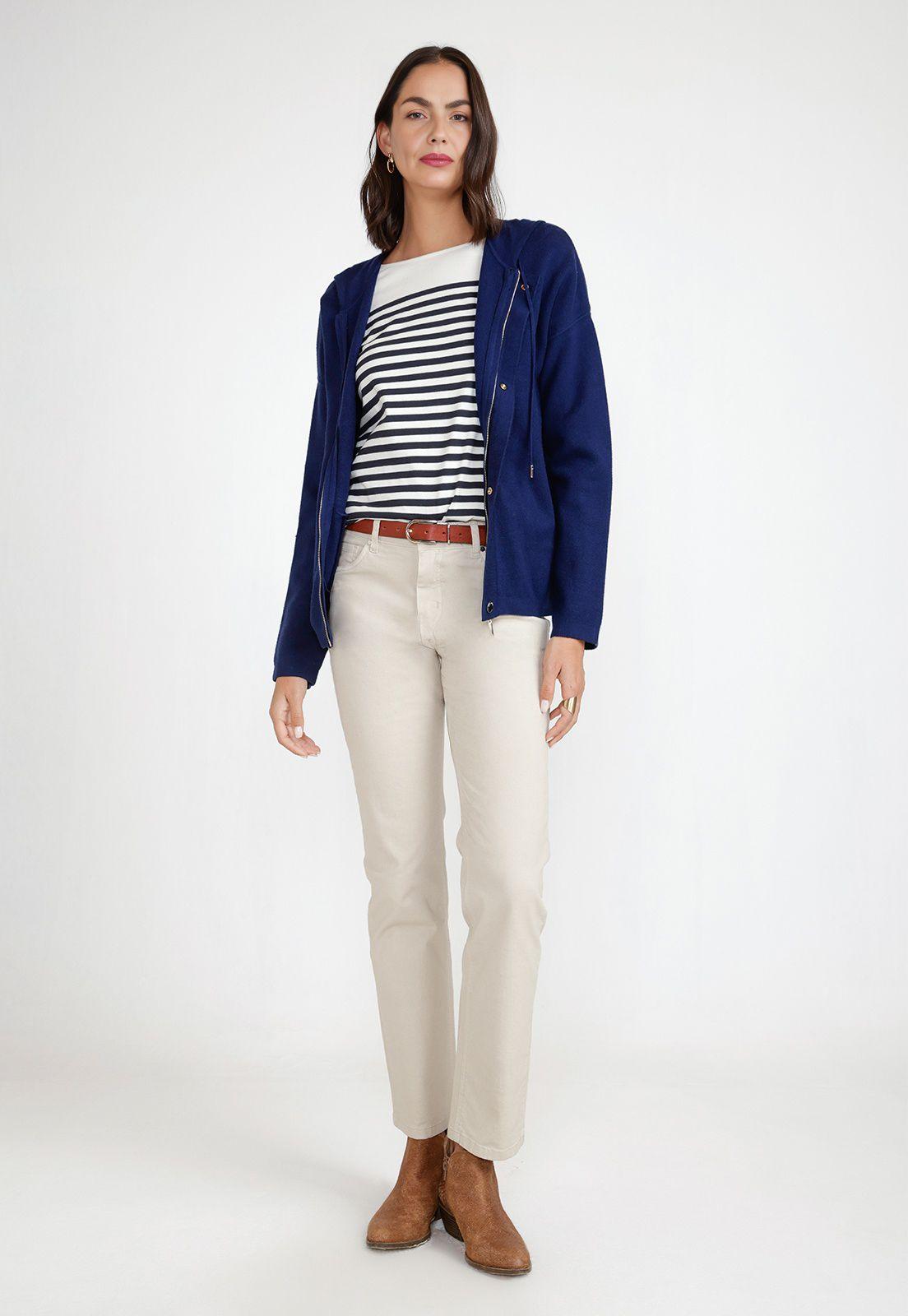 Polerón Mujer Viscosa Azul-3