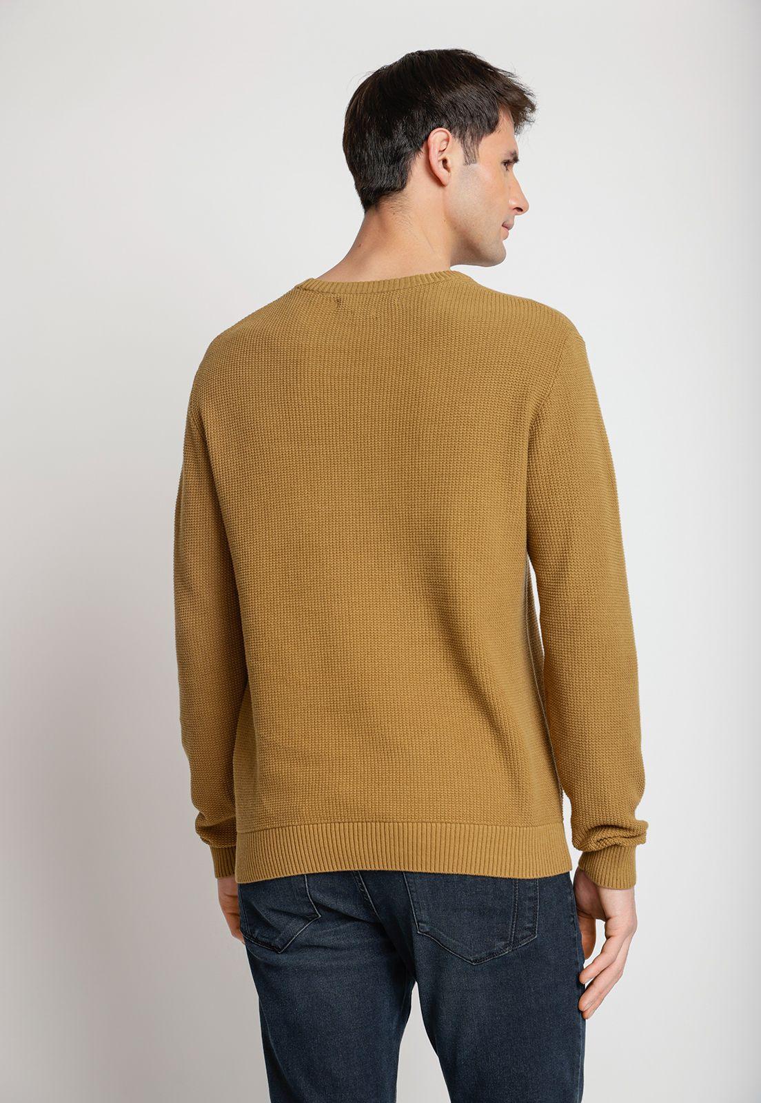 Sweater Hombre Cuello Redondo Khaki-1