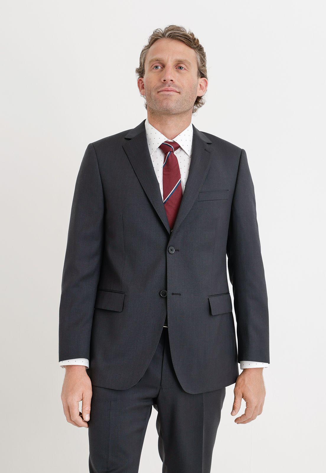 Chaqueta Formal Hombre Lana S100'S Liso Regular Mix&Color Marengo-0