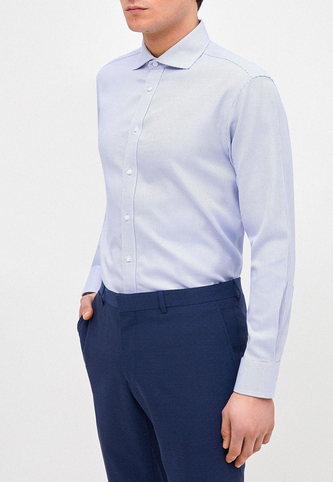 Camisa celeste Formal .microdiseño--5