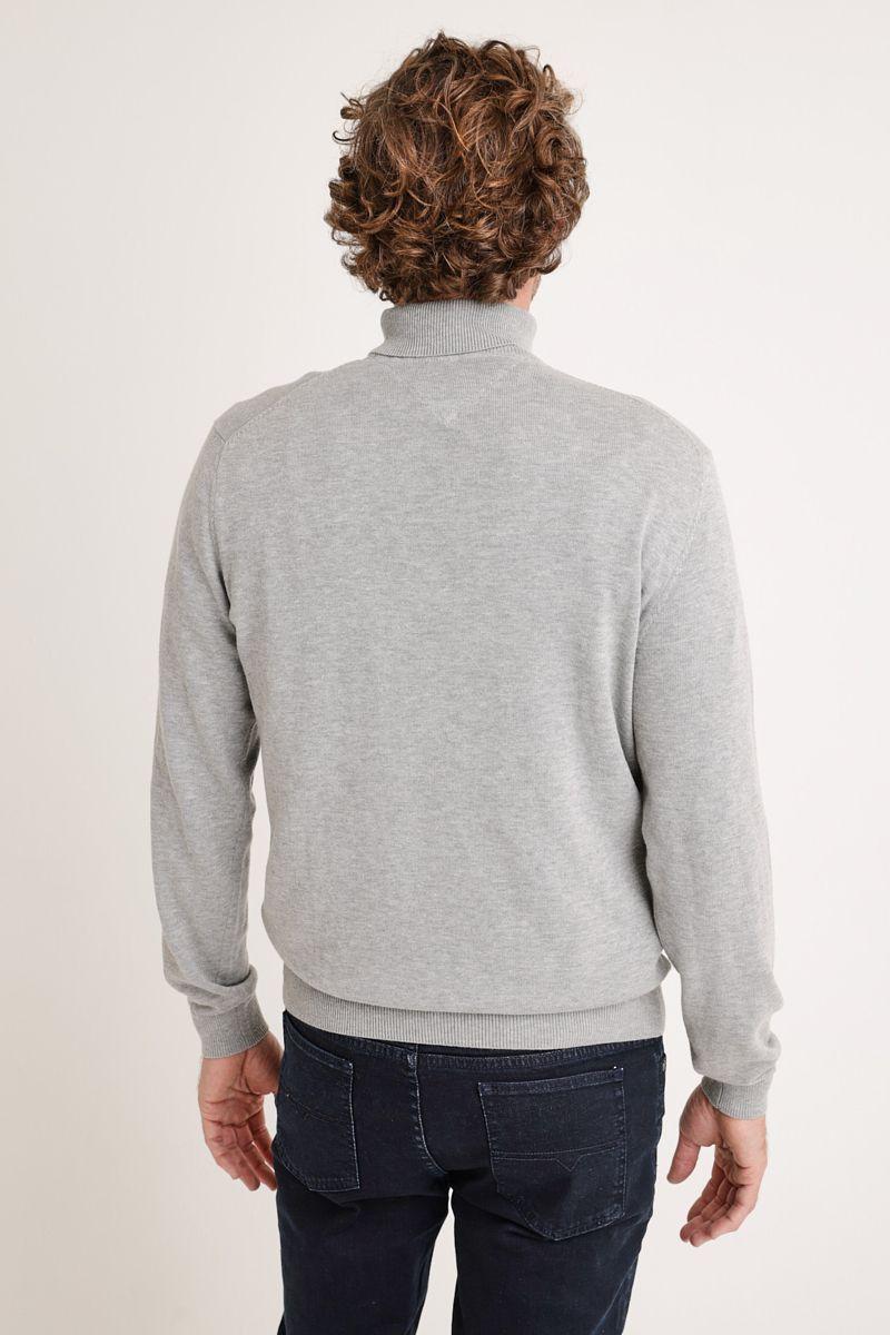 Sweater hombre cuello alto gris-1