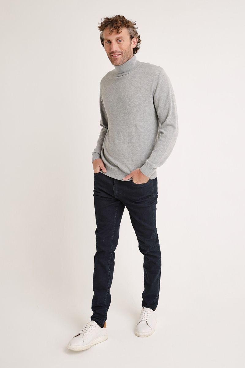 Sweater hombre cuello alto gris-3