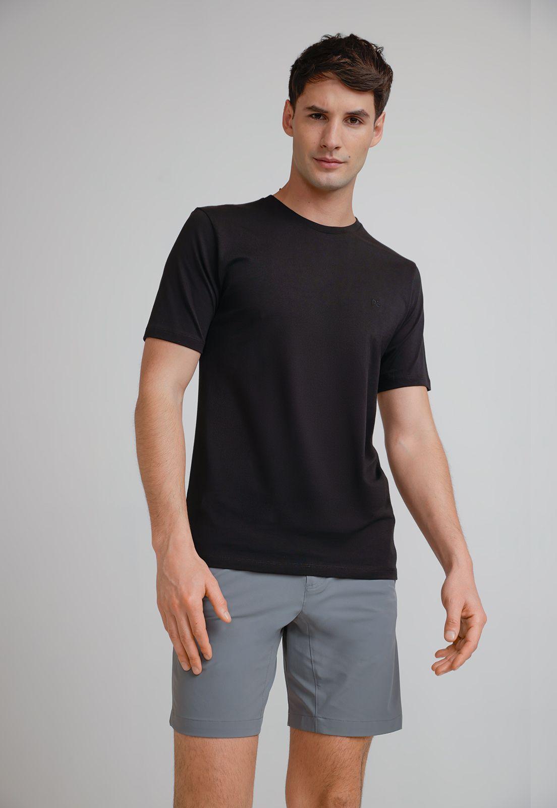Polera Hombre Básica 100% Algodón Negro-0