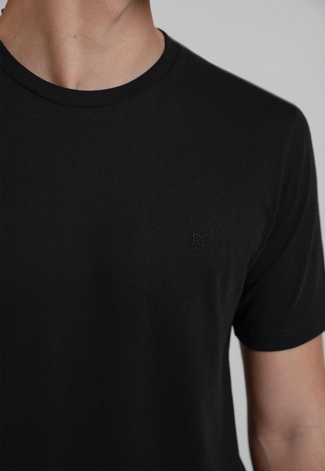 Polera Hombre Básica 100% Algodón Negro-2