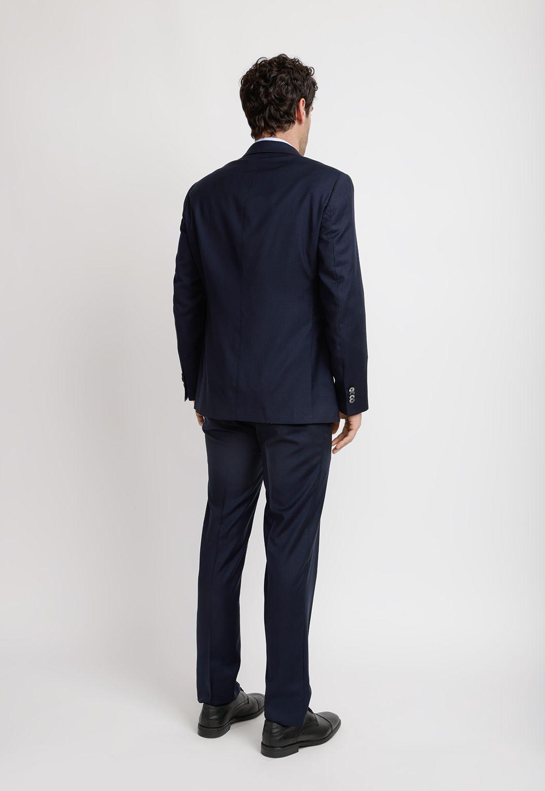 Traje Hombre Formal Lana S120'S Seda Sartorial Azul Marino-1