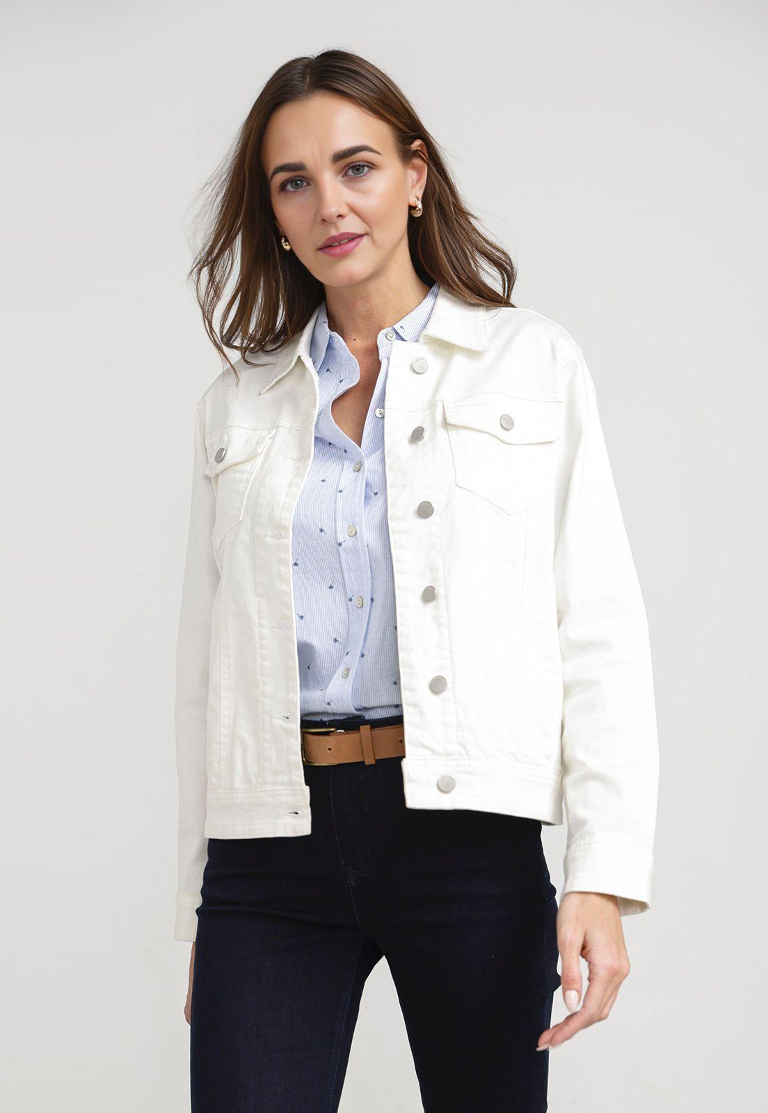 Chaqueta Mujer Cromita Algodón Blanco-0