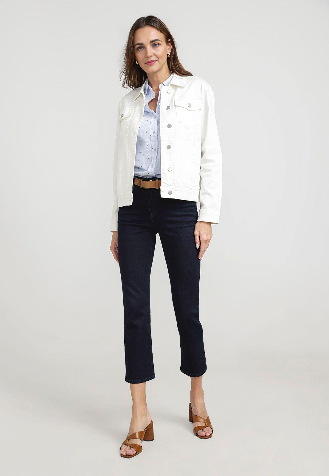 Chaqueta Mujer Cromita Algodón Blanco-3