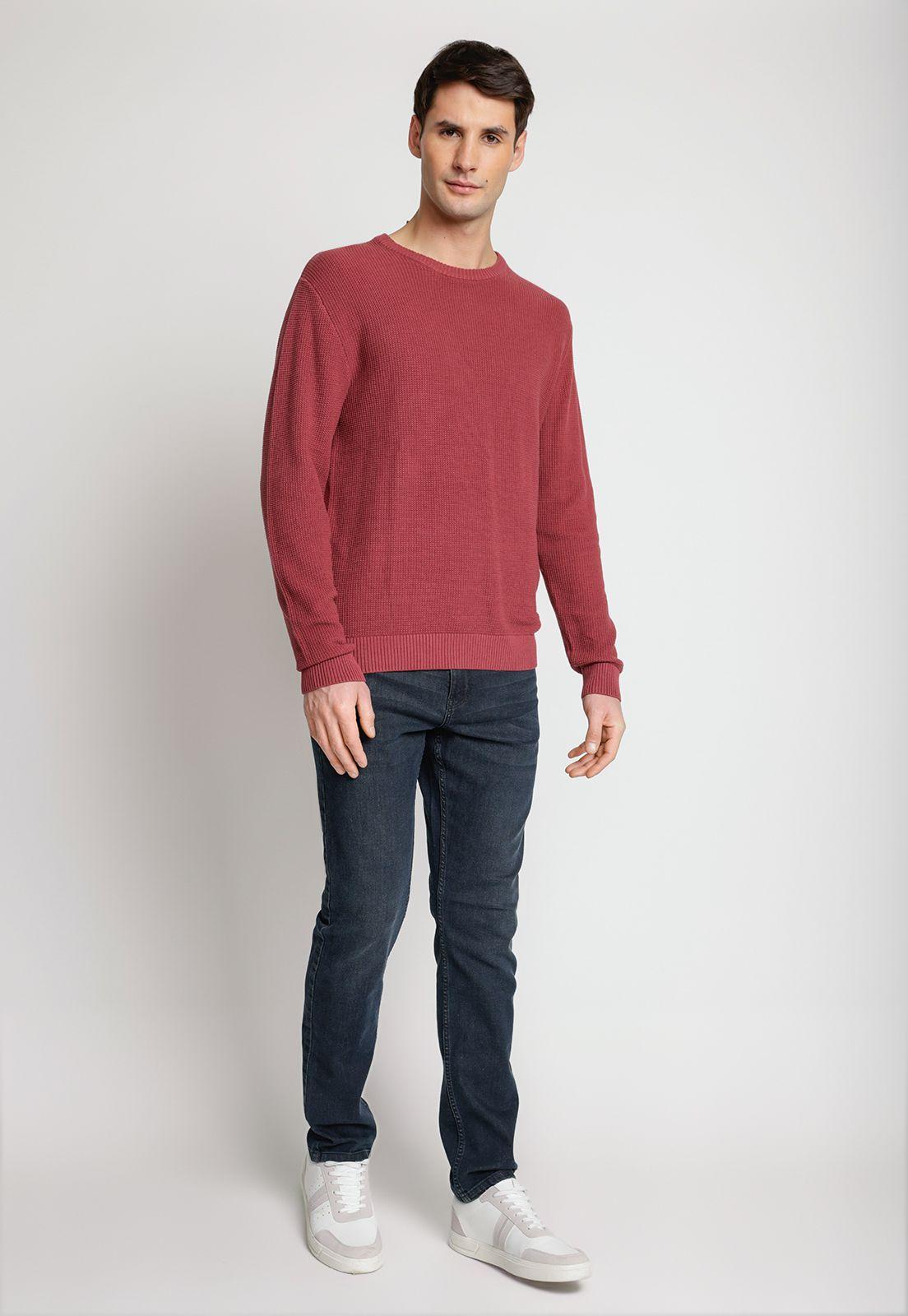 Sweater Hombre Cuello Redondo Rouge-3