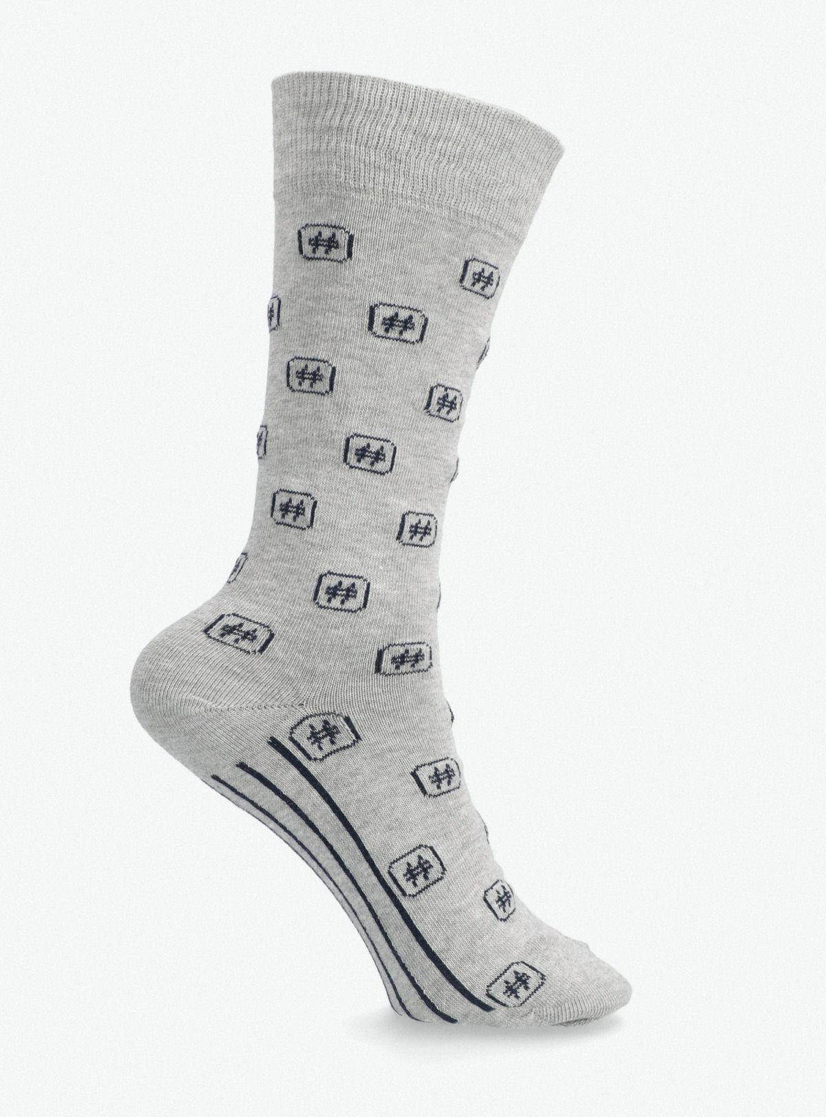 Calcetines de fantasía diseños gris-0