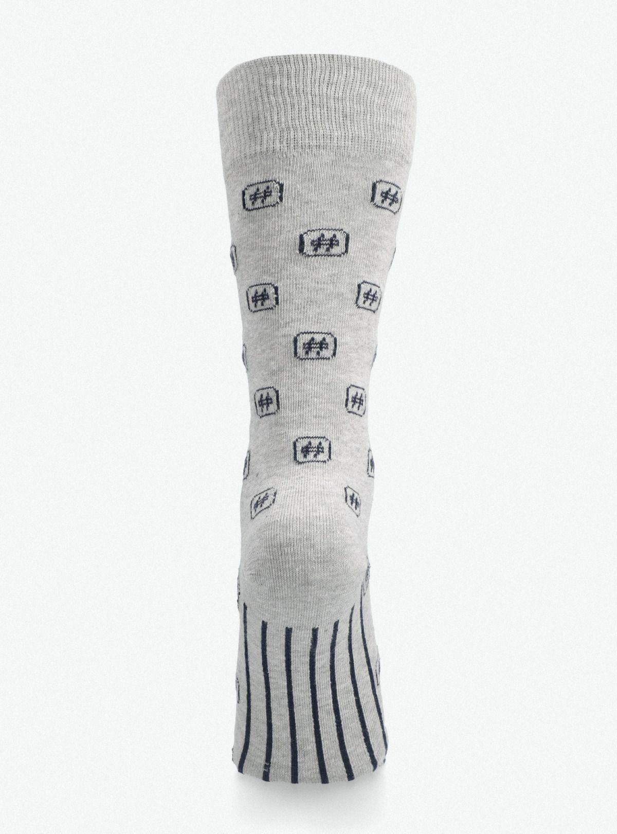 Calcetines de fantasía diseños gris-1