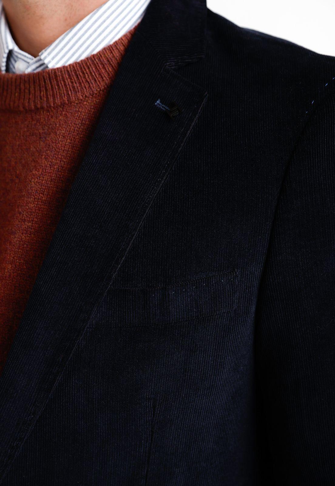 Chaqueta Hombre Cotelé Azul Marino-2