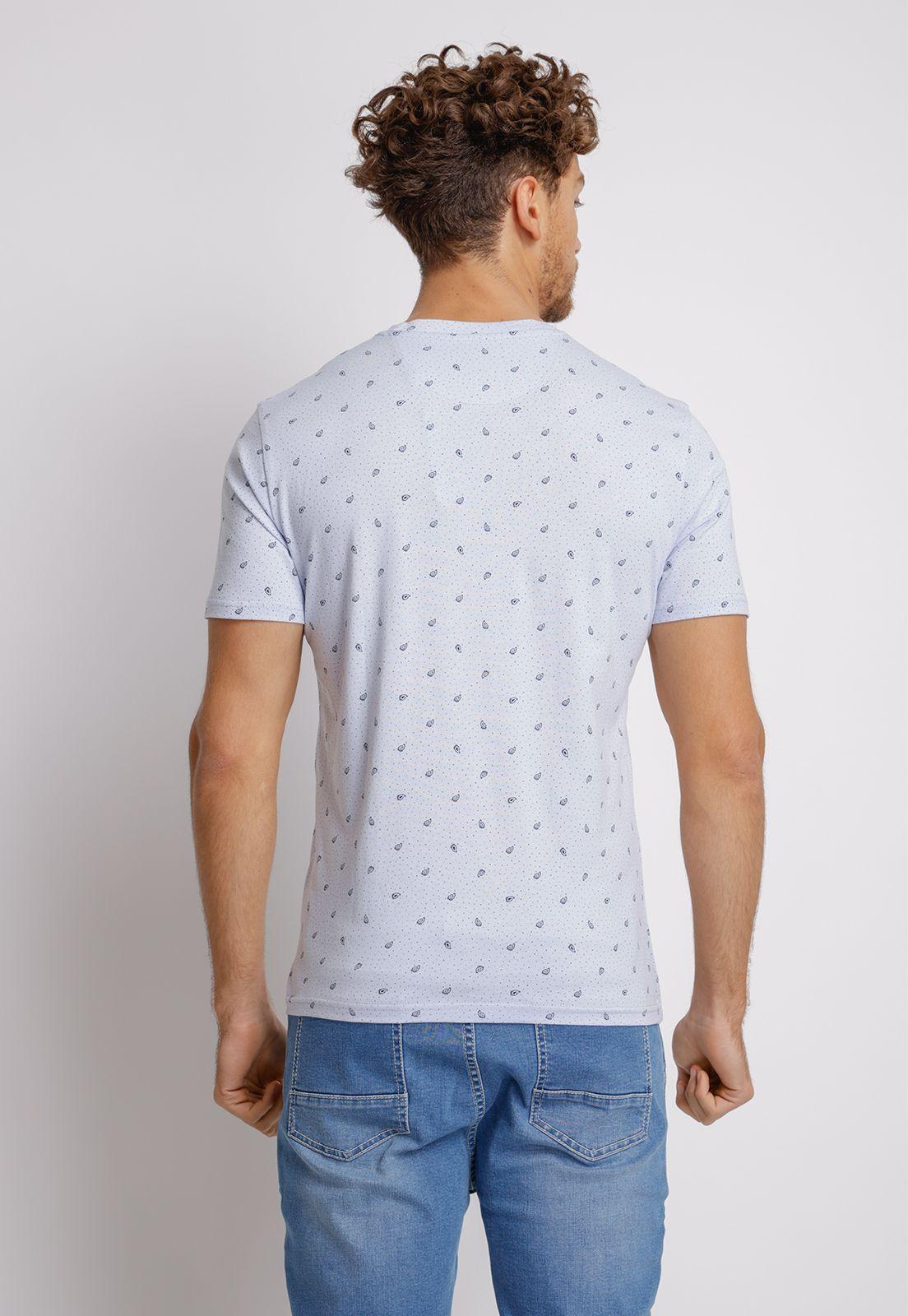 Polera hombre Slim Fit Miquele Algodón Celeste-1