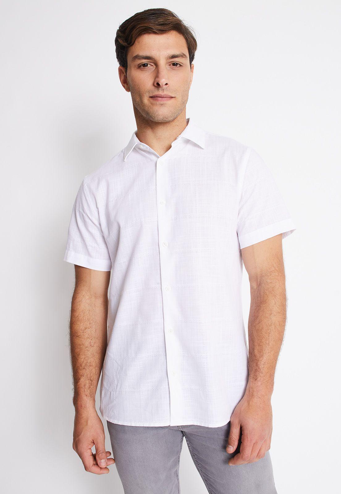 Camisa Hombre Manga Corta Algodón