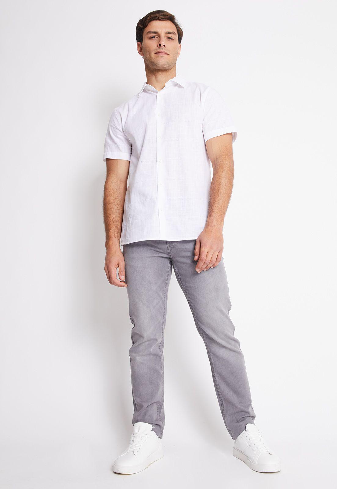 Camisa Hombre Manga Corta Algodón-3