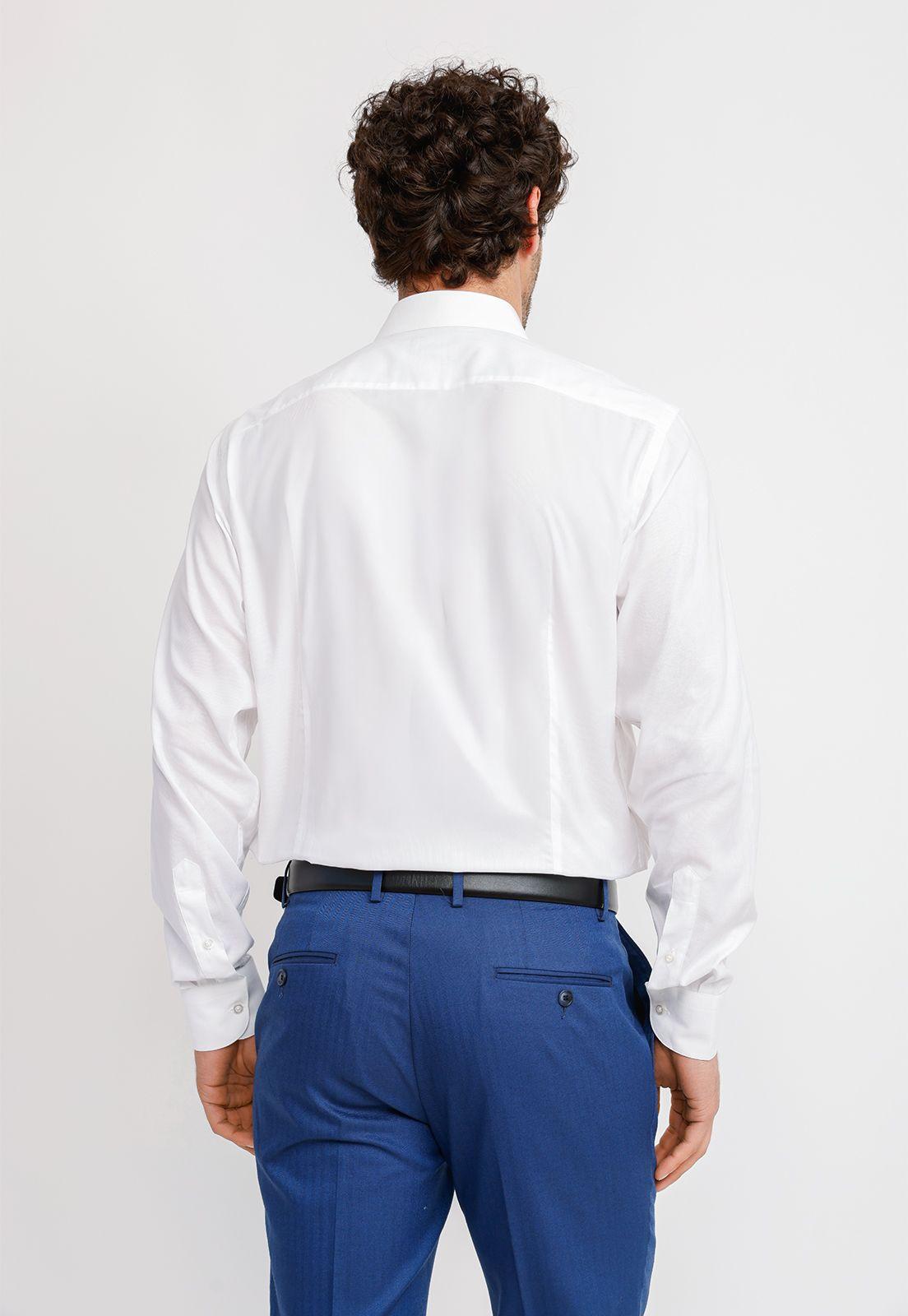 Camisa Hombre Formal Algodón Vercelli Blanco-1