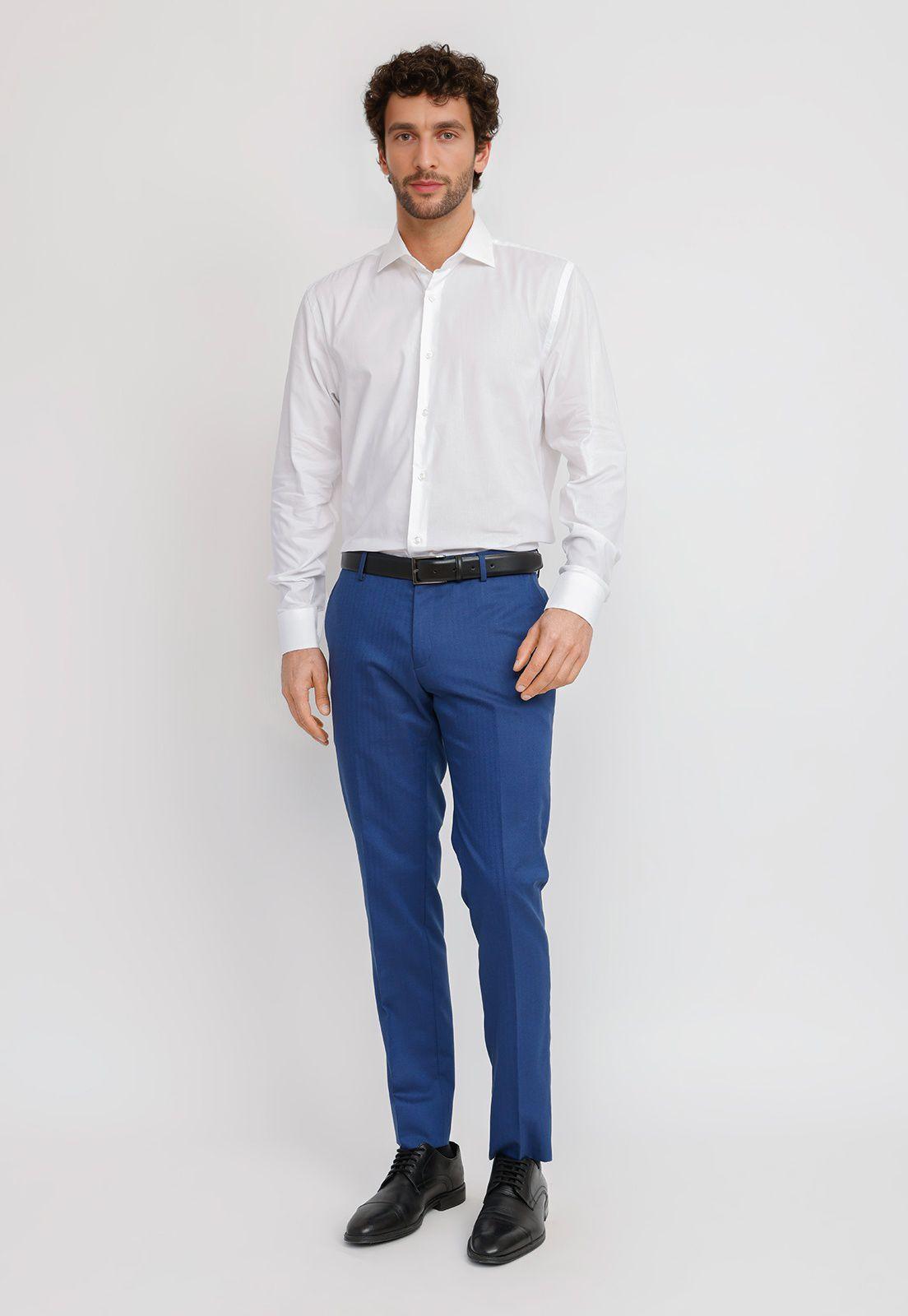 Camisa Hombre Formal Algodón Vercelli Blanco-3