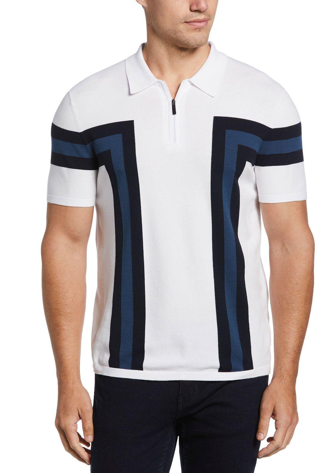 Polera Tejida Casual Polo Blanco-0