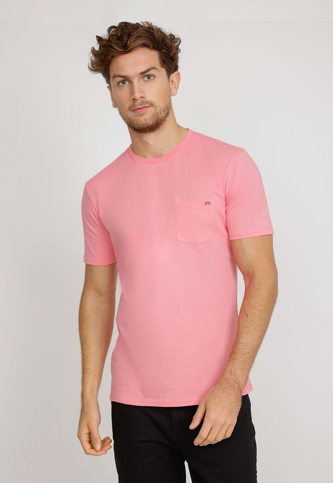 Polera Manga Corta hombre Slim Fit Marcus Algodón Coral-0