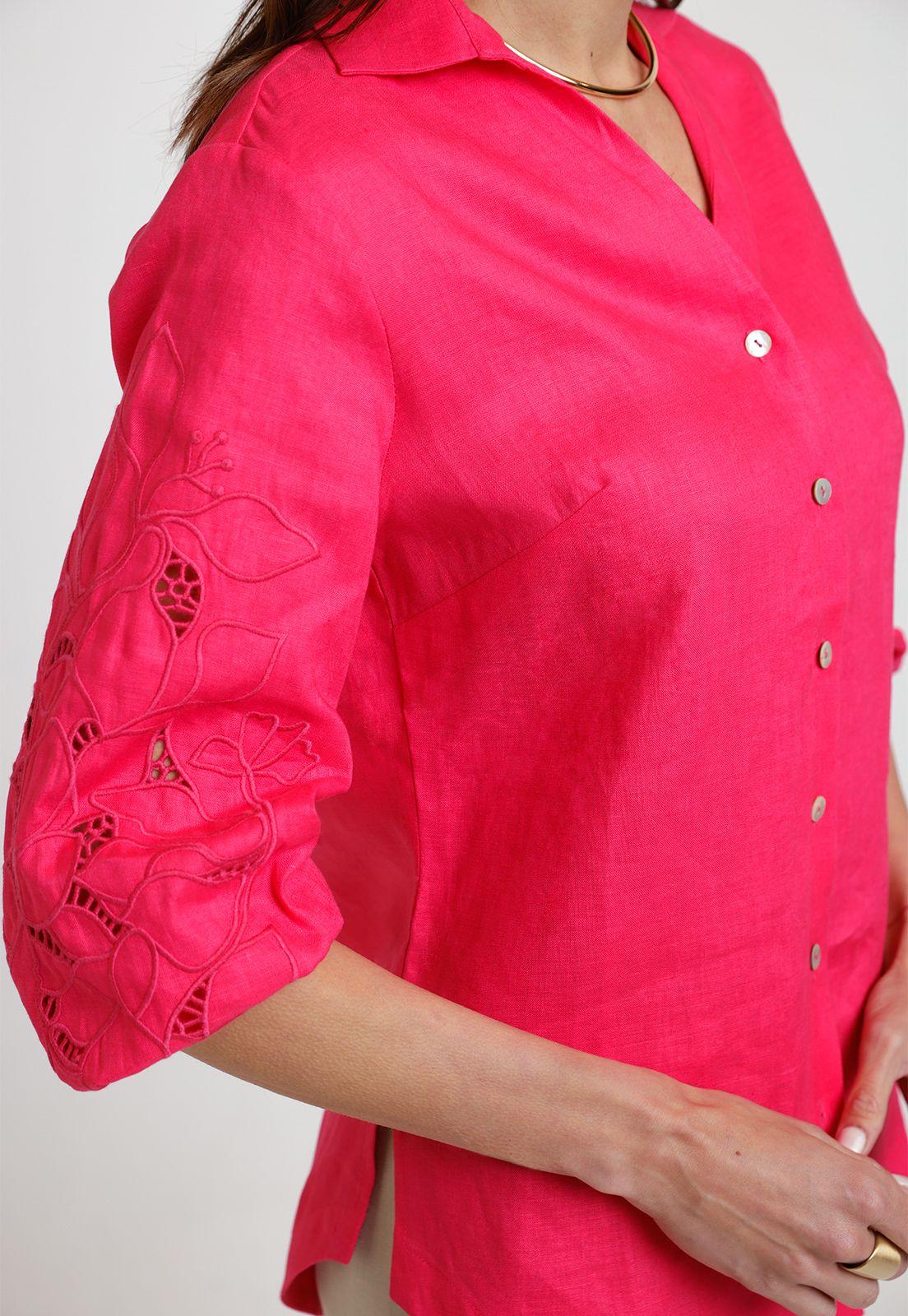 Blusa de Mujer Modelo Belén Color Fucsia-2