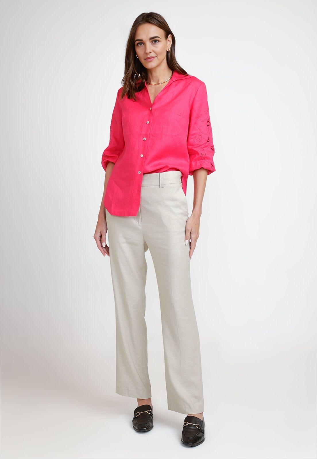 Blusa de Mujer Modelo Belén Color Fucsia-3