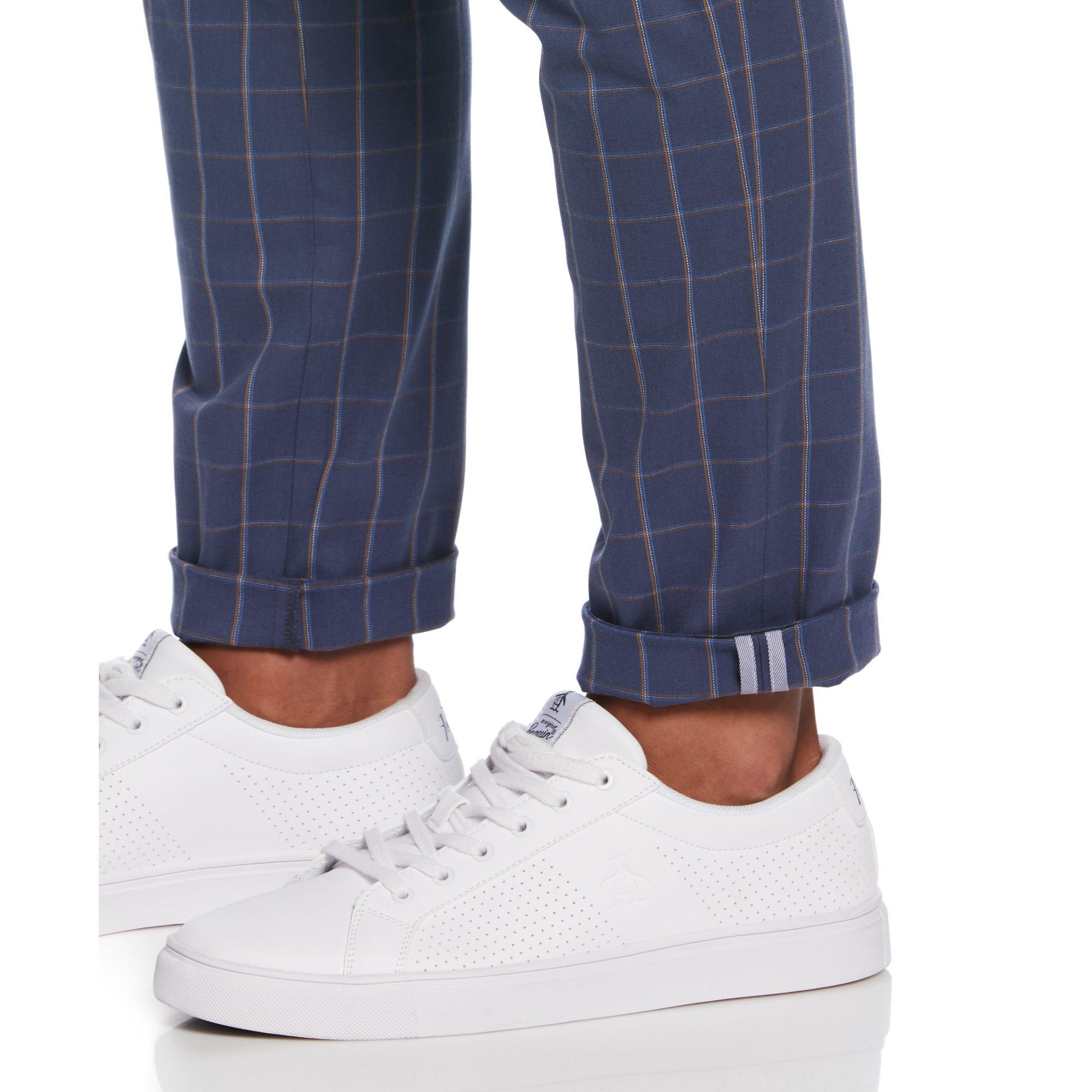 Pantalón De Hombre Cuadros Azul-2