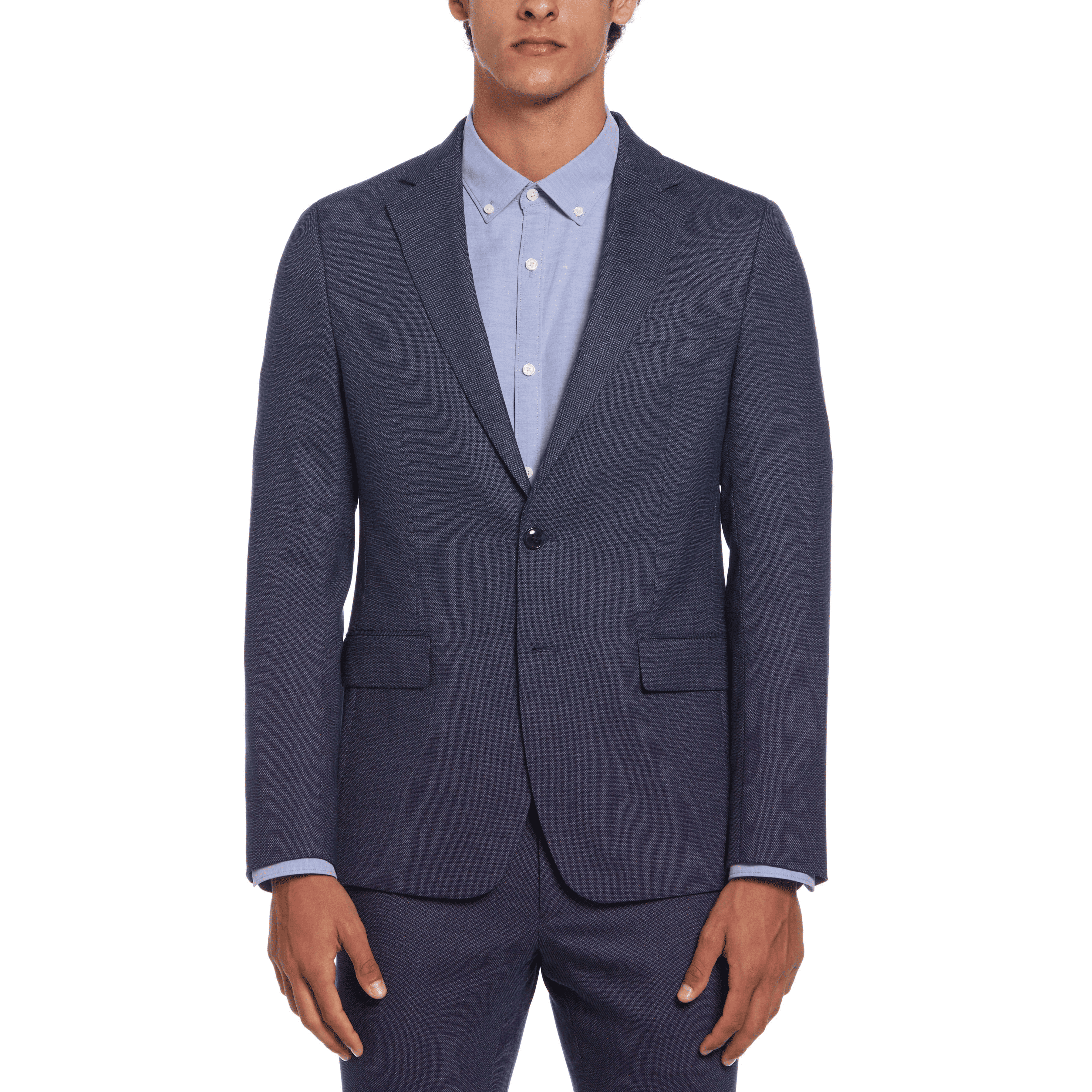 Chaqueta De Hombre Formal Lana Liso Navy-0