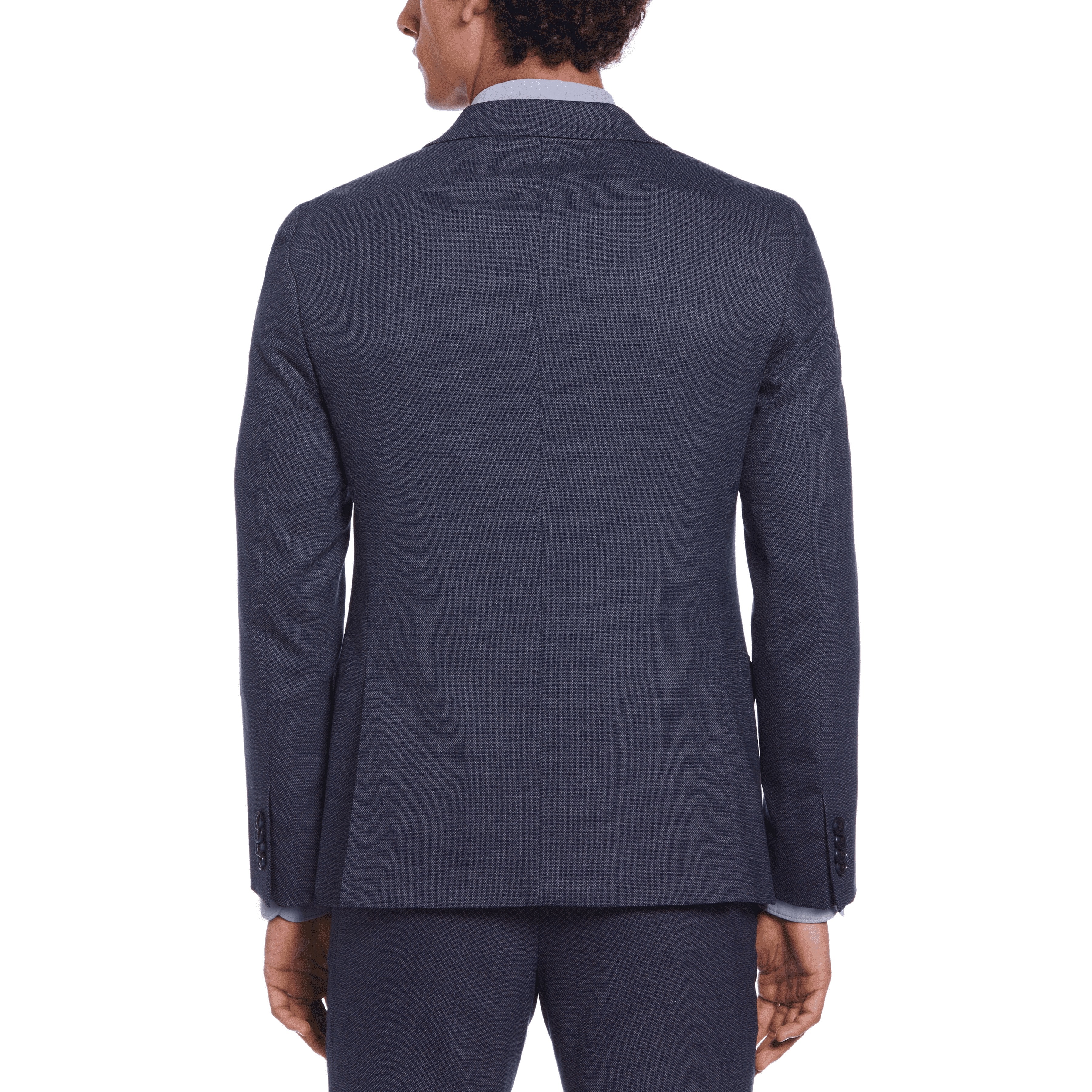 Chaqueta De Hombre Formal Lana Liso Navy-1