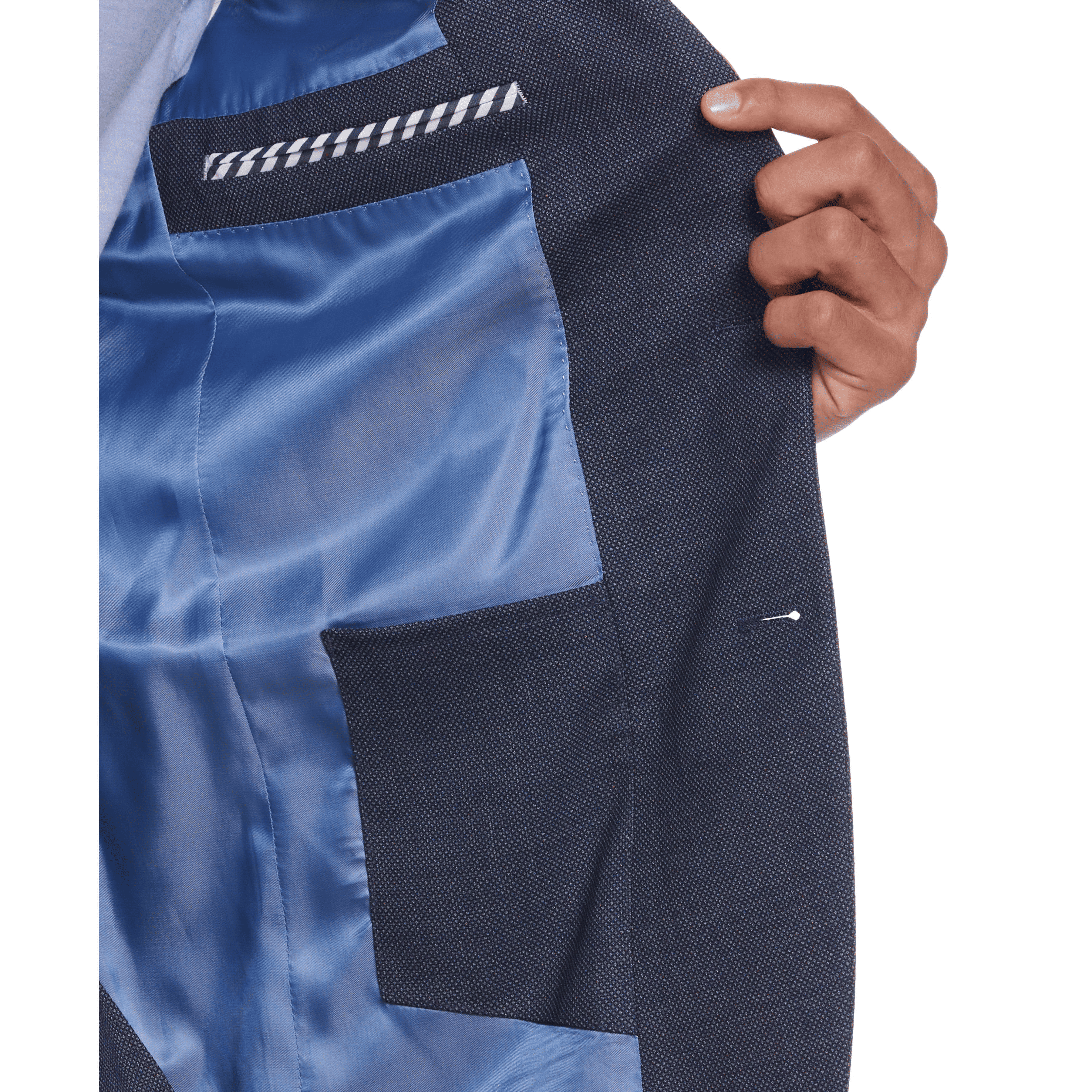 Chaqueta De Hombre Formal Lana Liso Navy-2