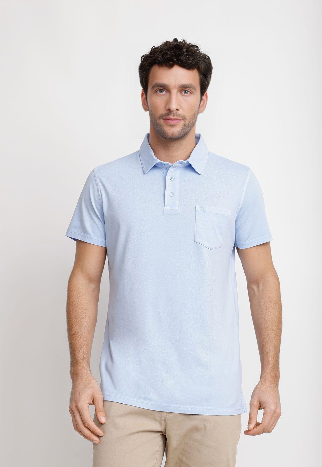 Polera Polo Algodón Pima Marc Celeste-0