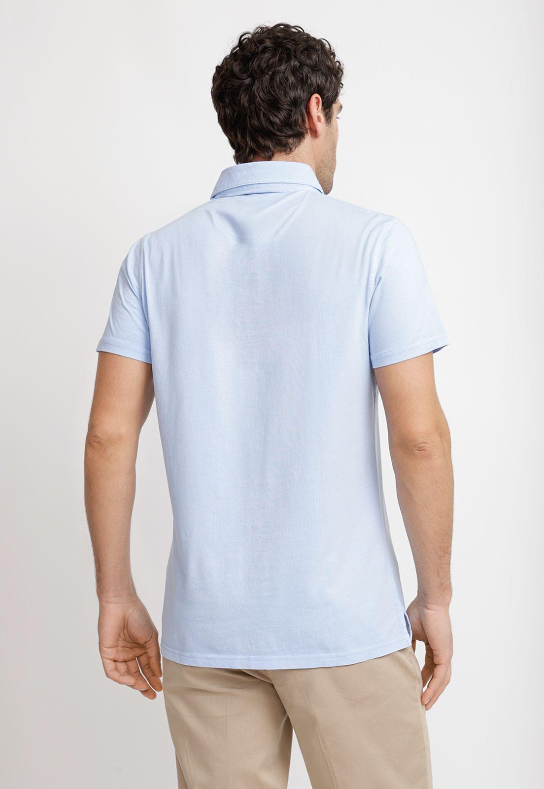 Polera Polo Algodón Pima Marc Celeste-1