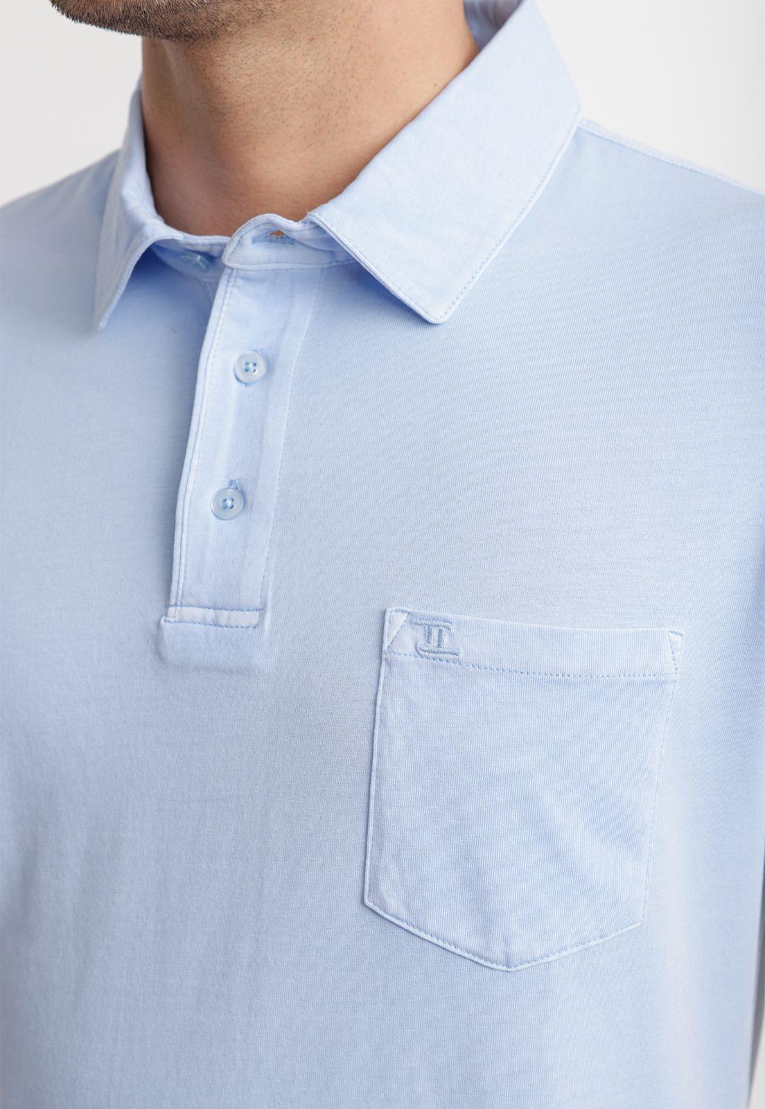 Polera Polo Algodón Pima Marc Celeste-2