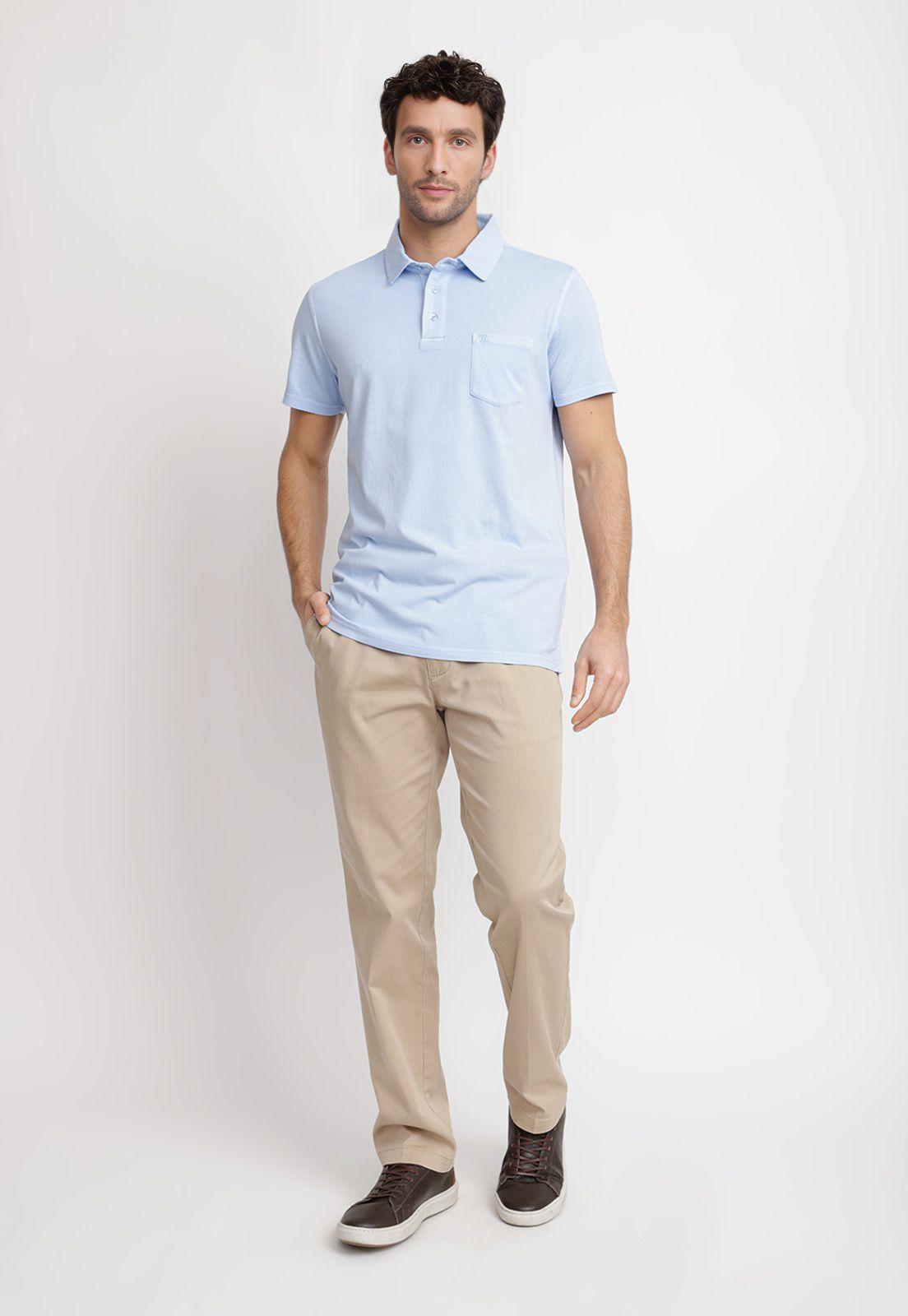 Polera Polo Algodón Pima Marc Celeste-3