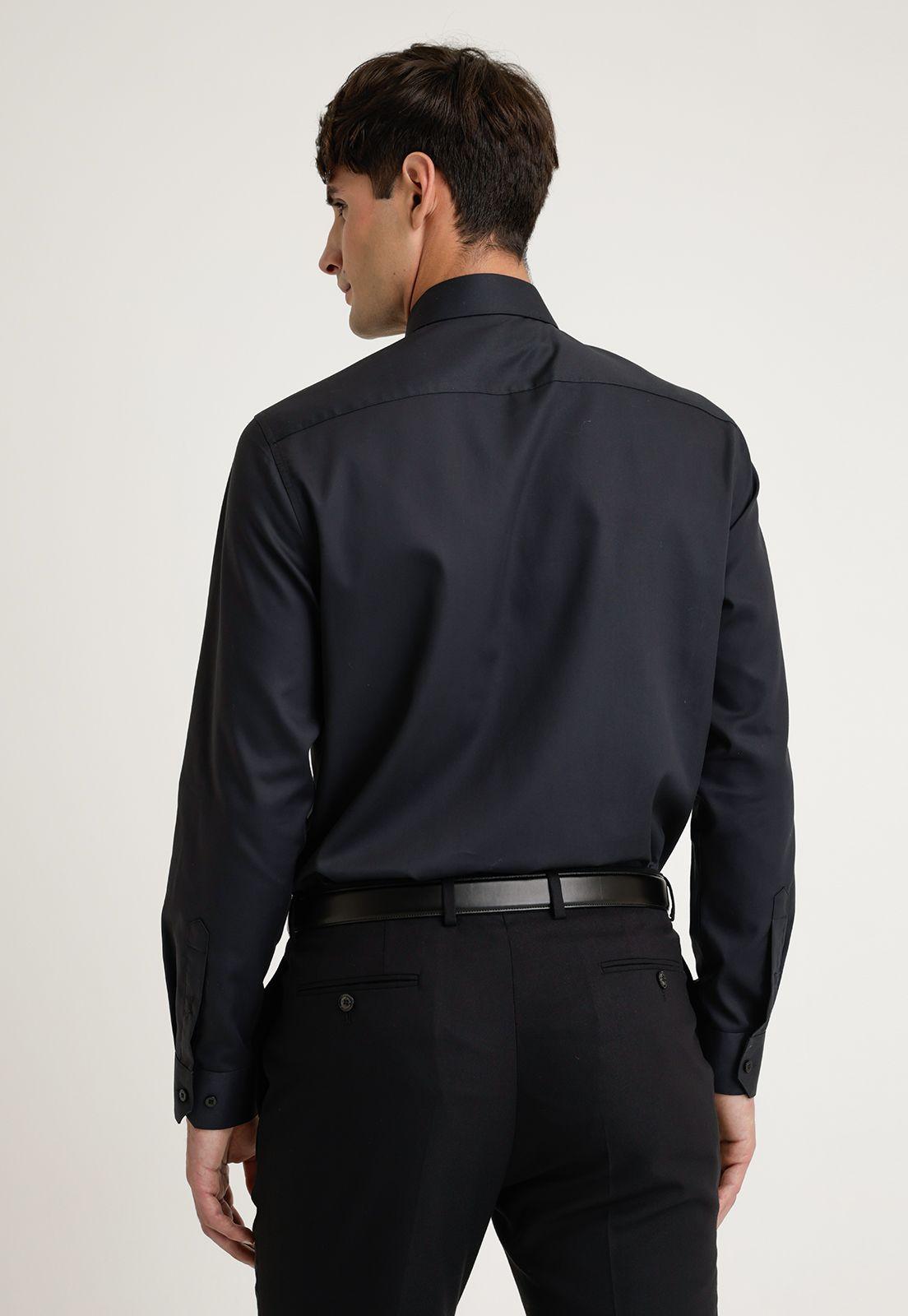 Camisa Formal Hombre Wrinkle Free (Evita Arrugas) Negro-1