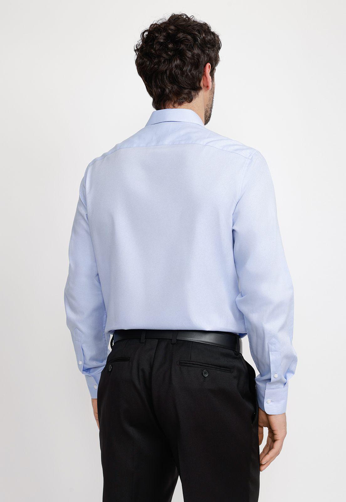 Camisa Hombre Formal Dobby Classic B Celeste-1