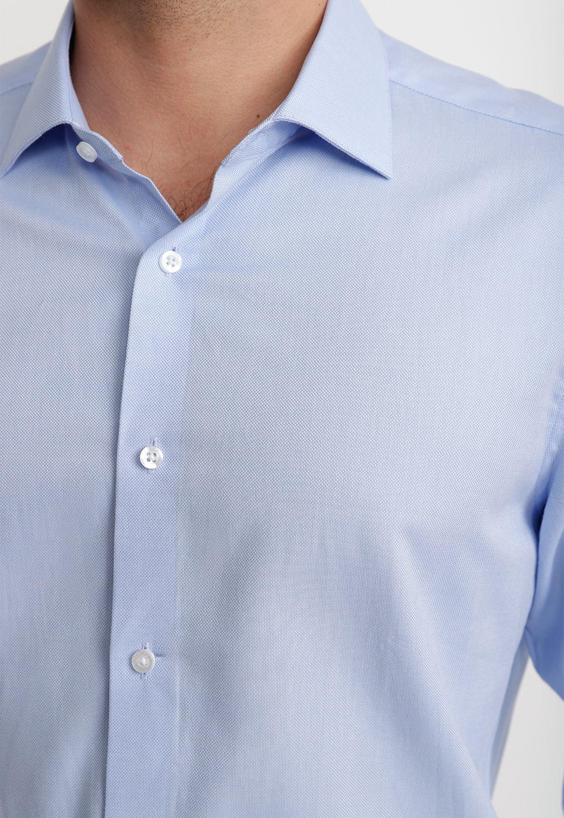 Camisa Hombre Formal Dobby Classic B Celeste-2