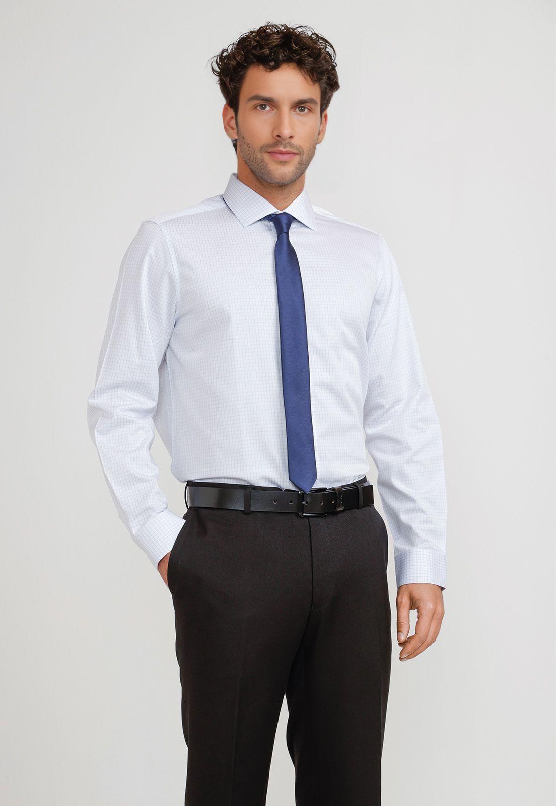 Camisa Hombre Formal Algodón Classic Celeste-0