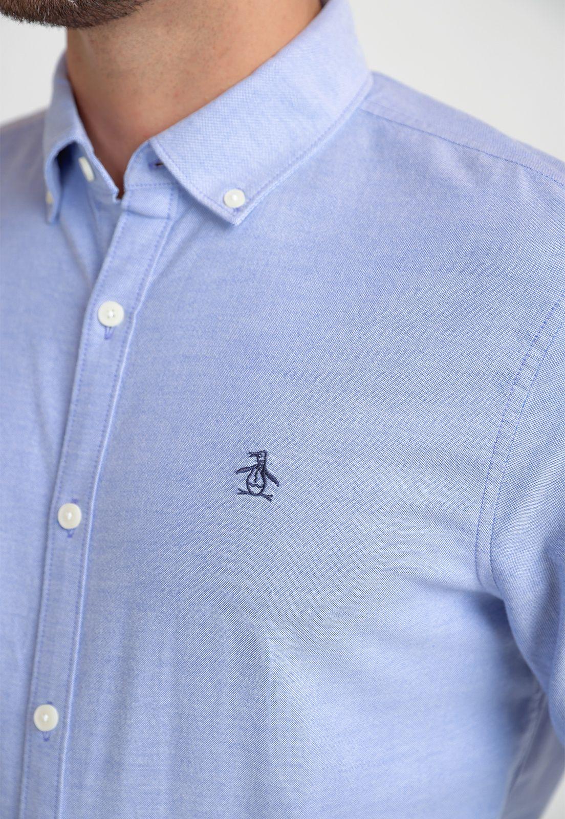 Camisa De Hombre Celeste-2