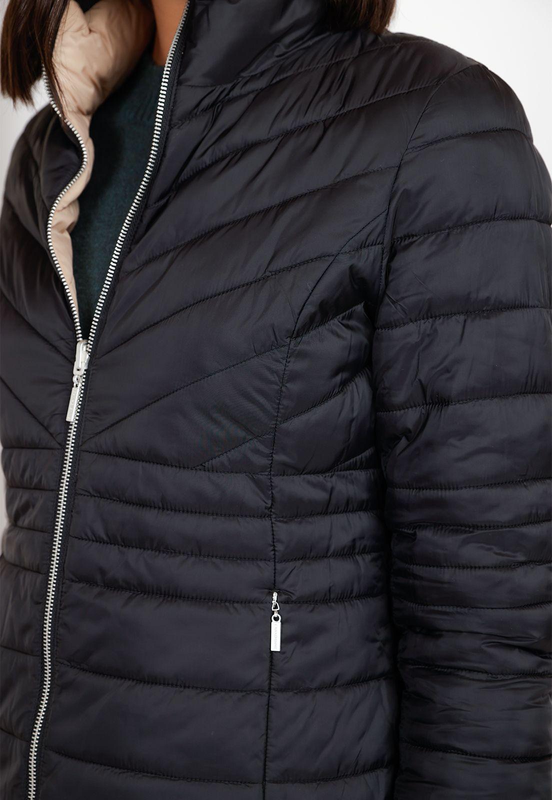 Parka Reversible Mujer Poliéster Negro-2