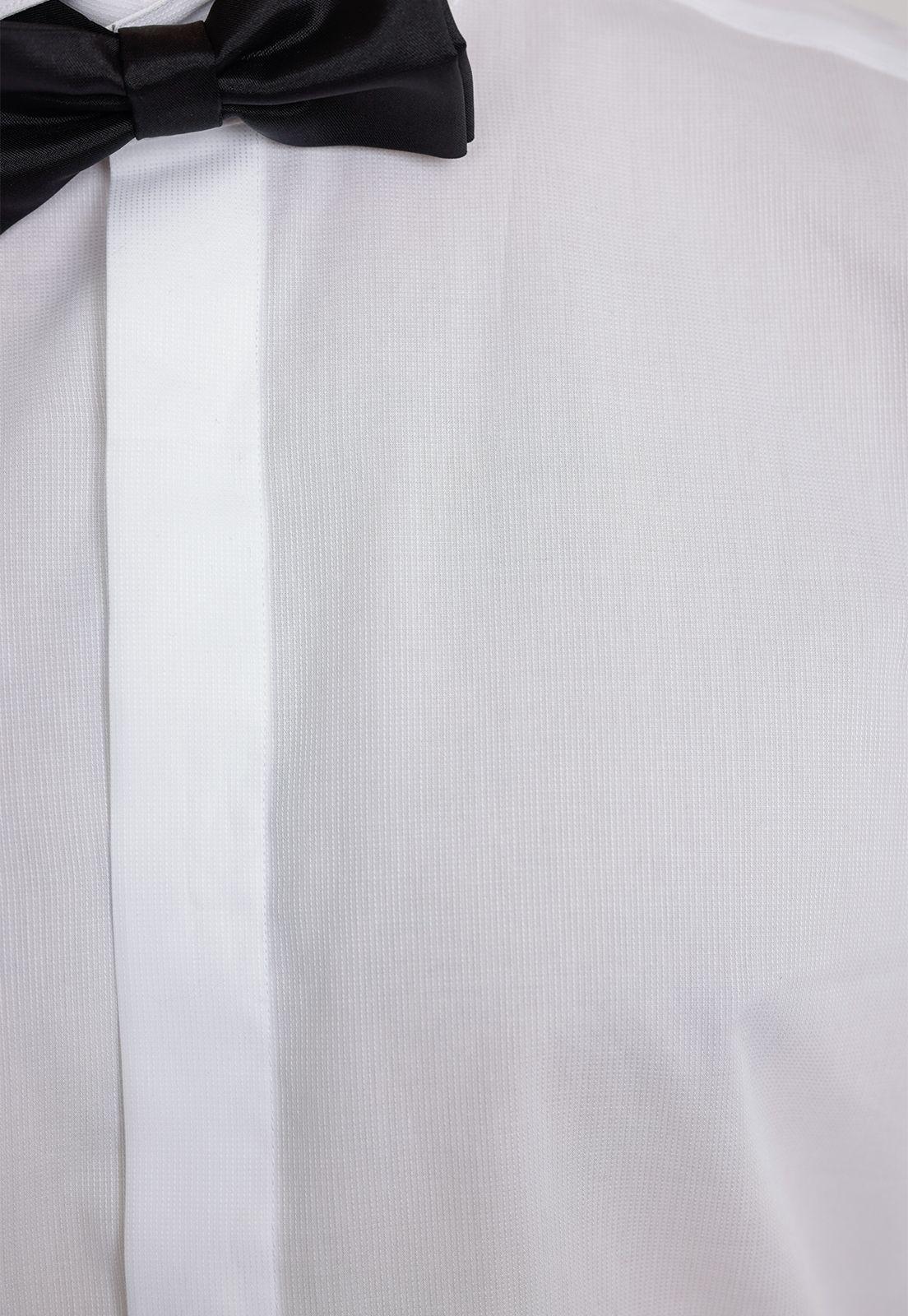 Camisa hombre Formal Slim Fit Luxury Algodón Blanco -2