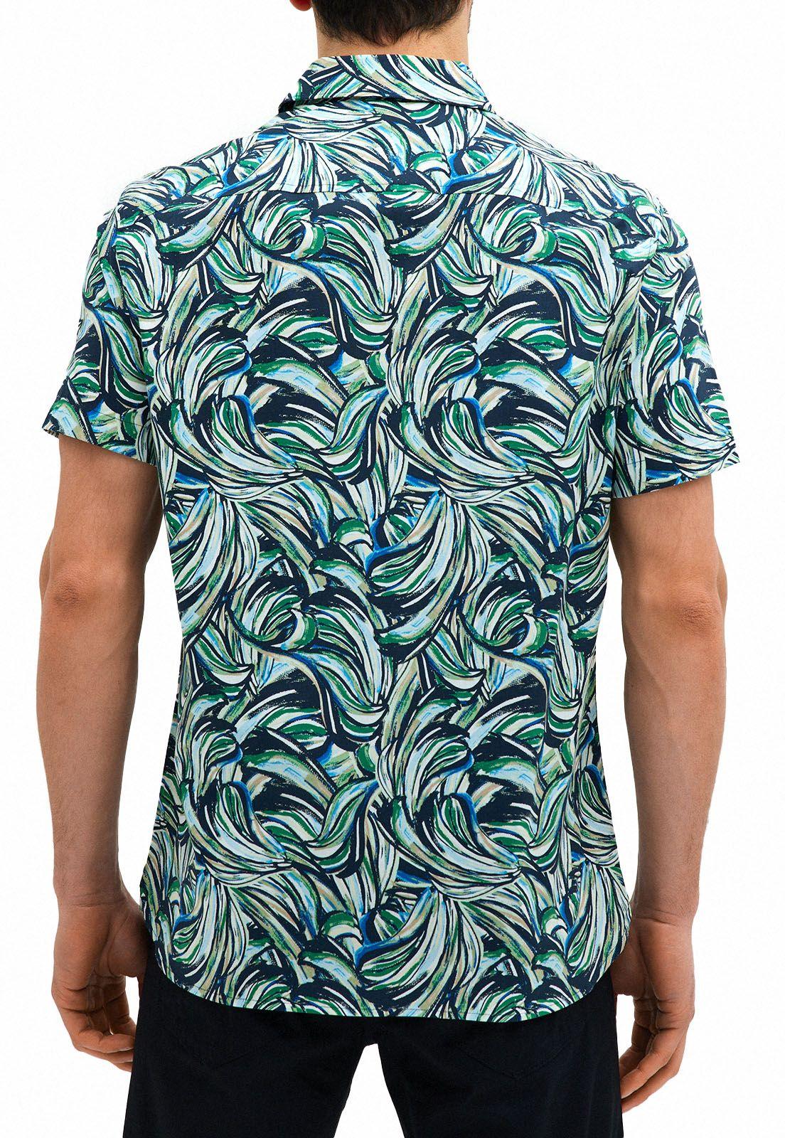 Camisa Estampada Verde-1