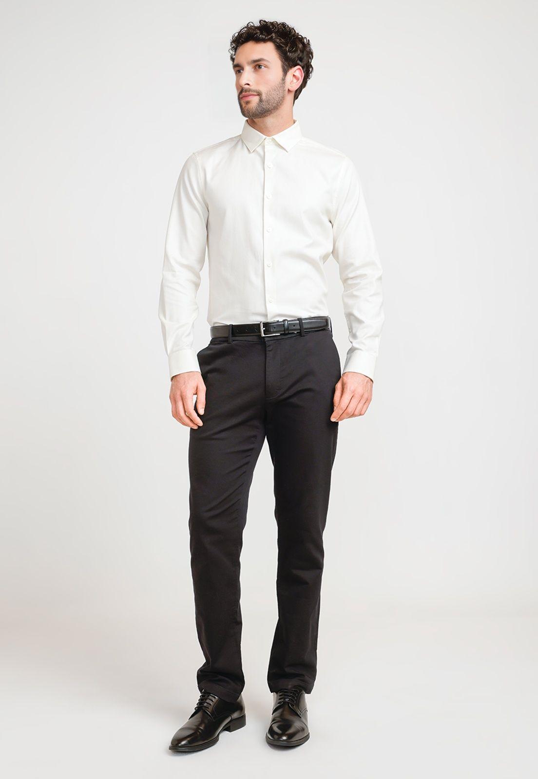 Camisa Hombre Dobby Beige-3