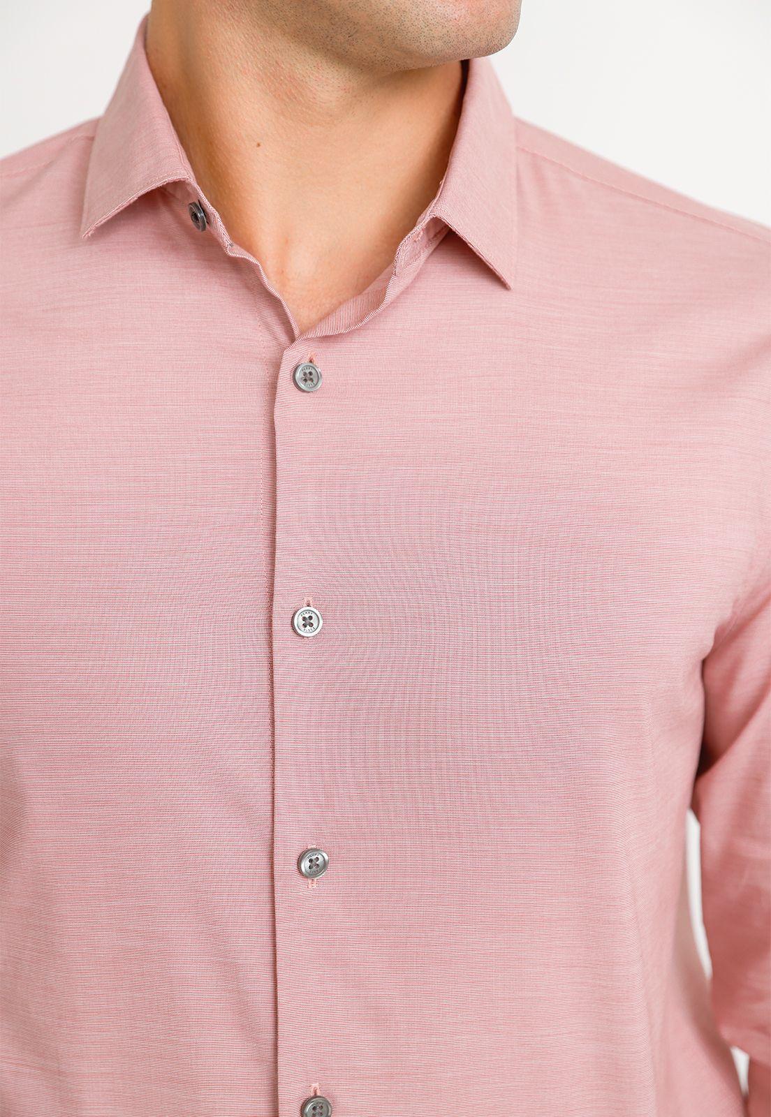 Camisa Hombre Algodón Rosado-2