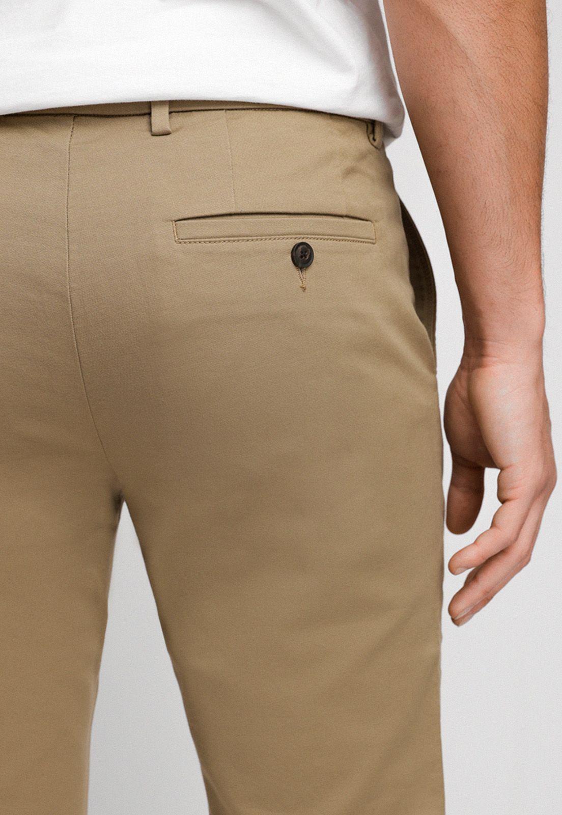 Pantalón Casual Liso Chino Khaki-2