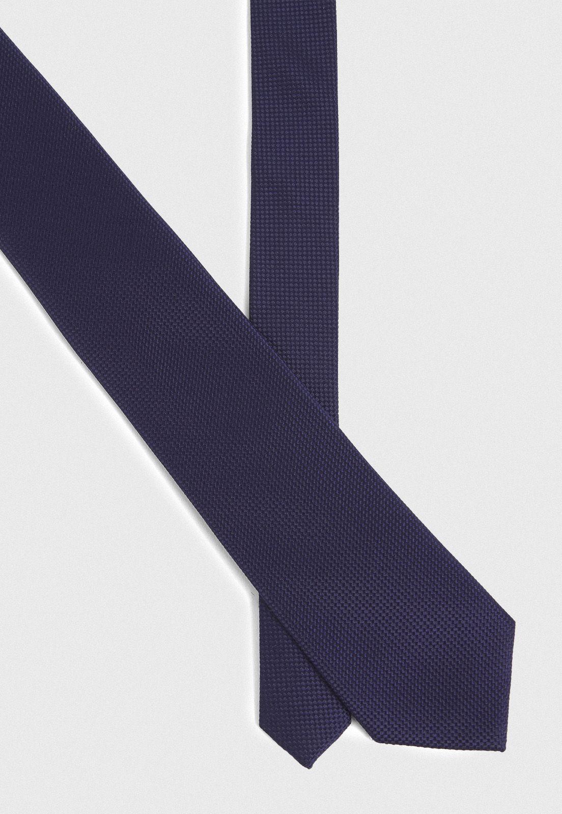 Corbata seda executive azul marino-1