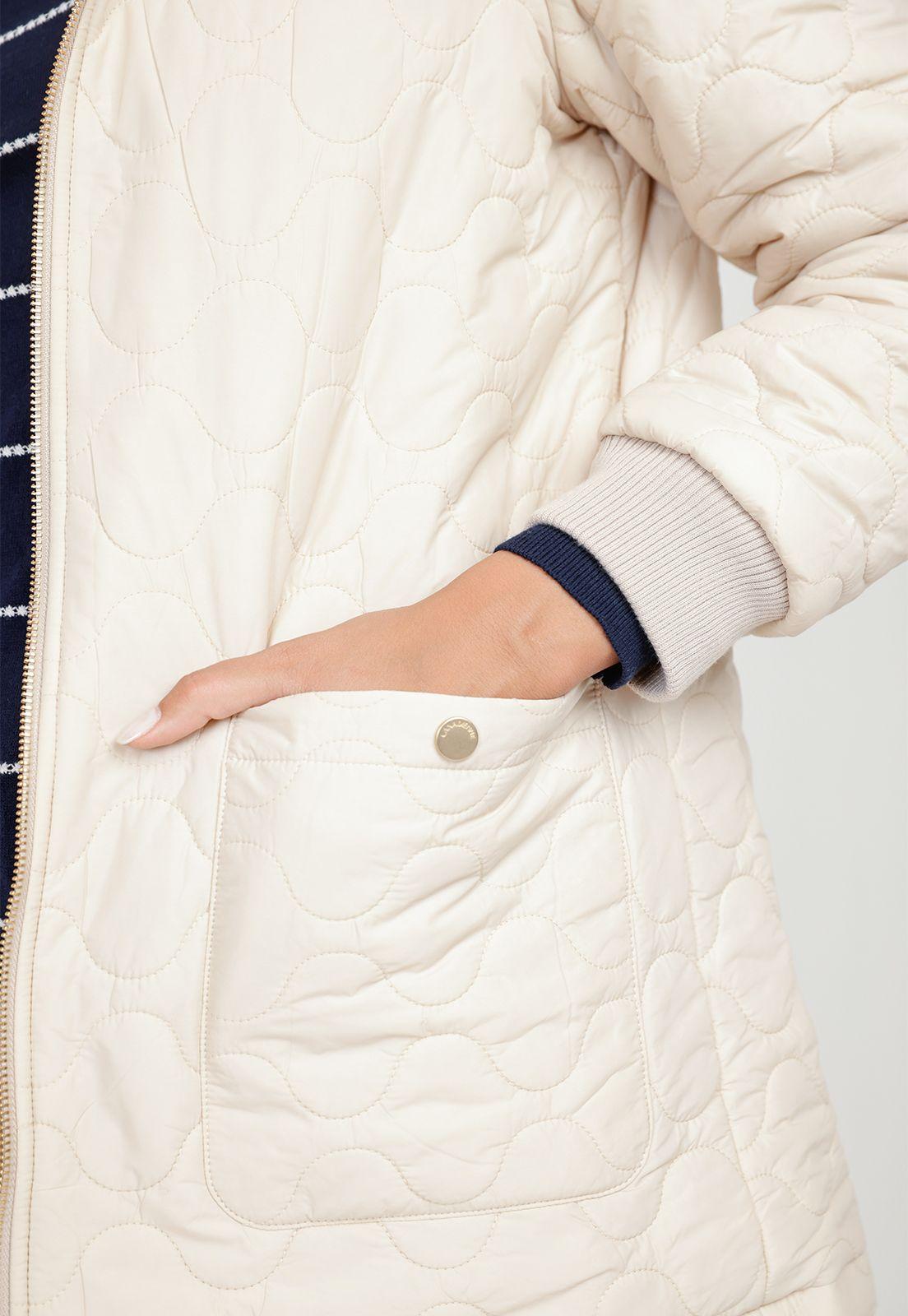 Parka Reversible Mujer Nylon Beige-4