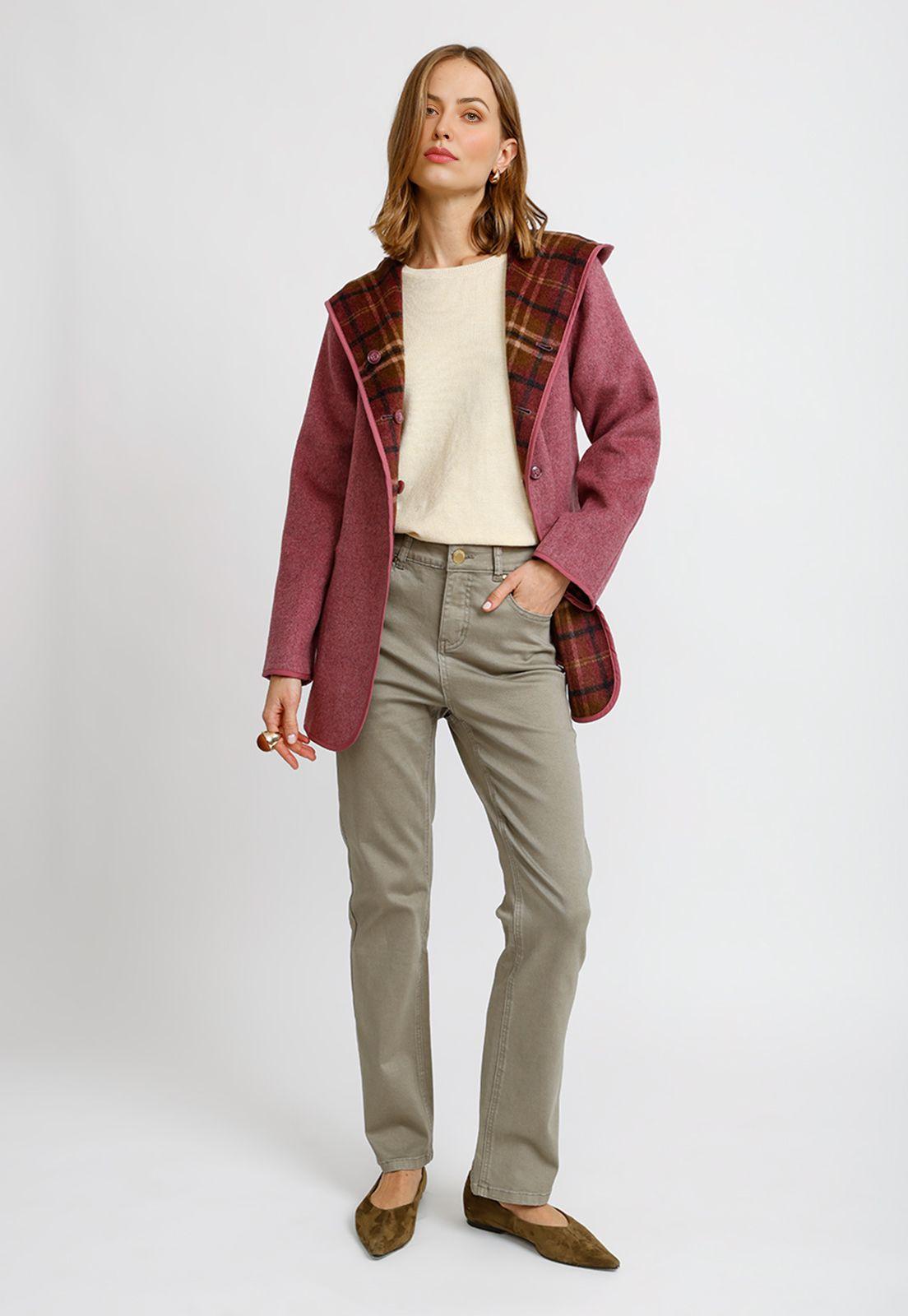 Chaquetón Reversible Malva Anele Mujer-6