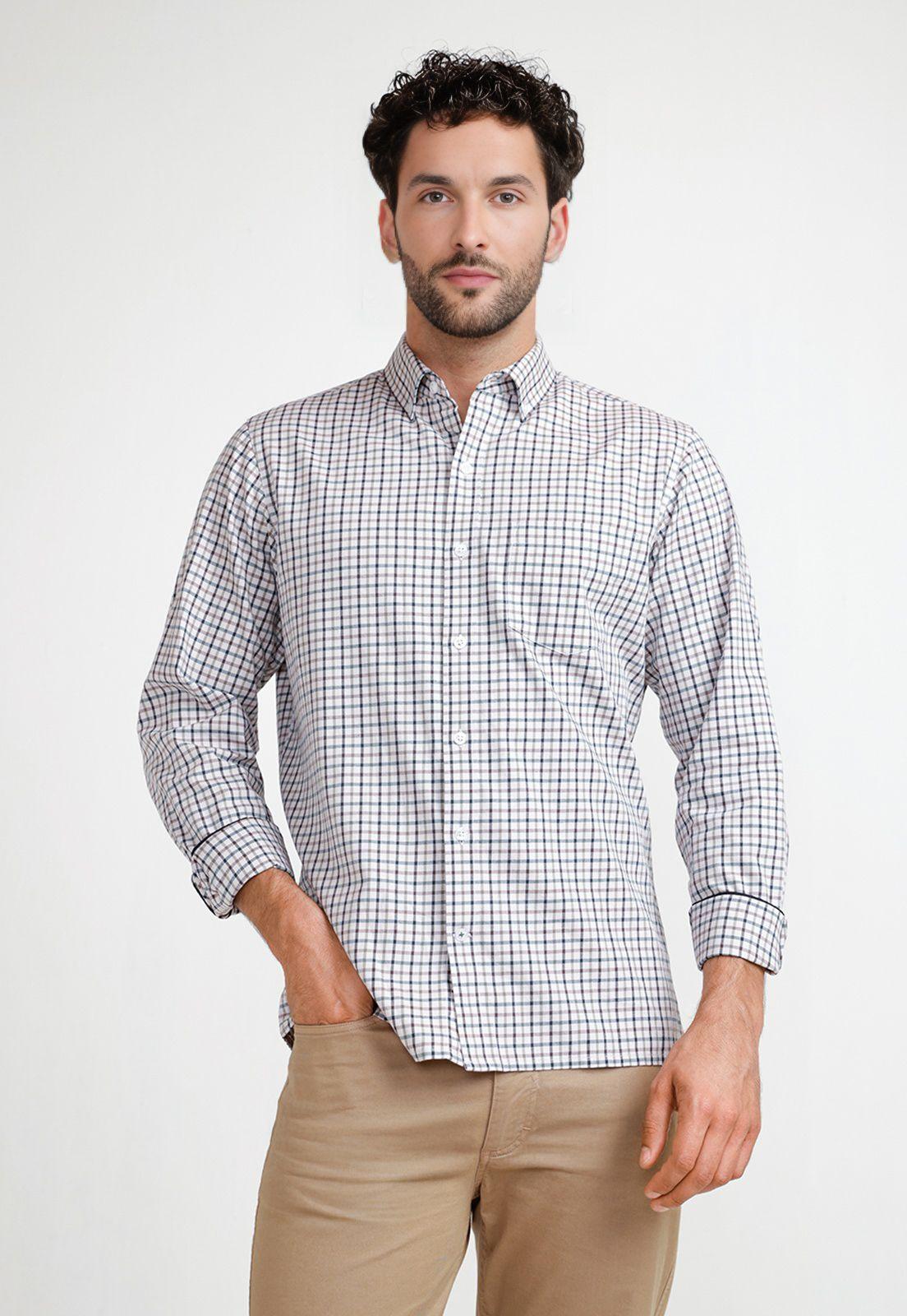 Camisa Cuadros Hombre Bellagio Verde-0