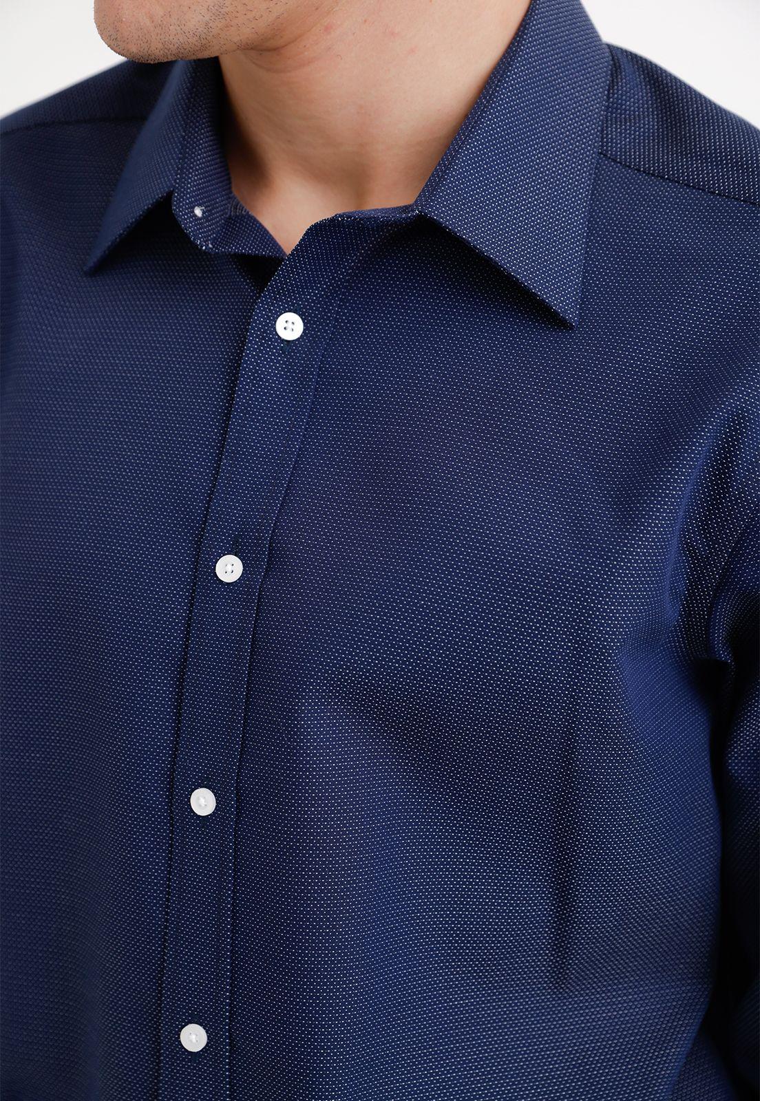 Camisa Formal Hombre azul marino-2