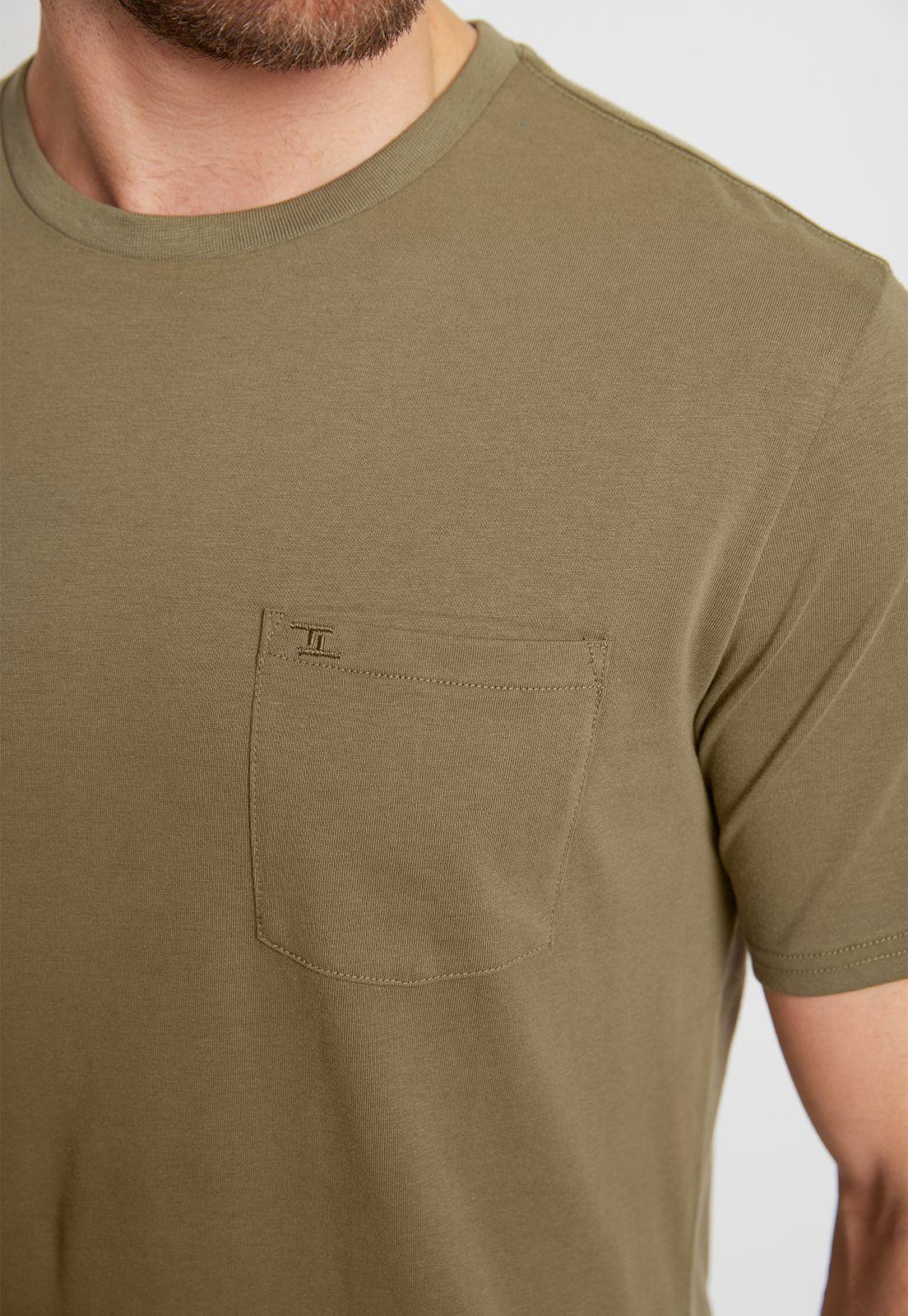 Polera Hombre Algodón Liso Slim Marcus Verde-2